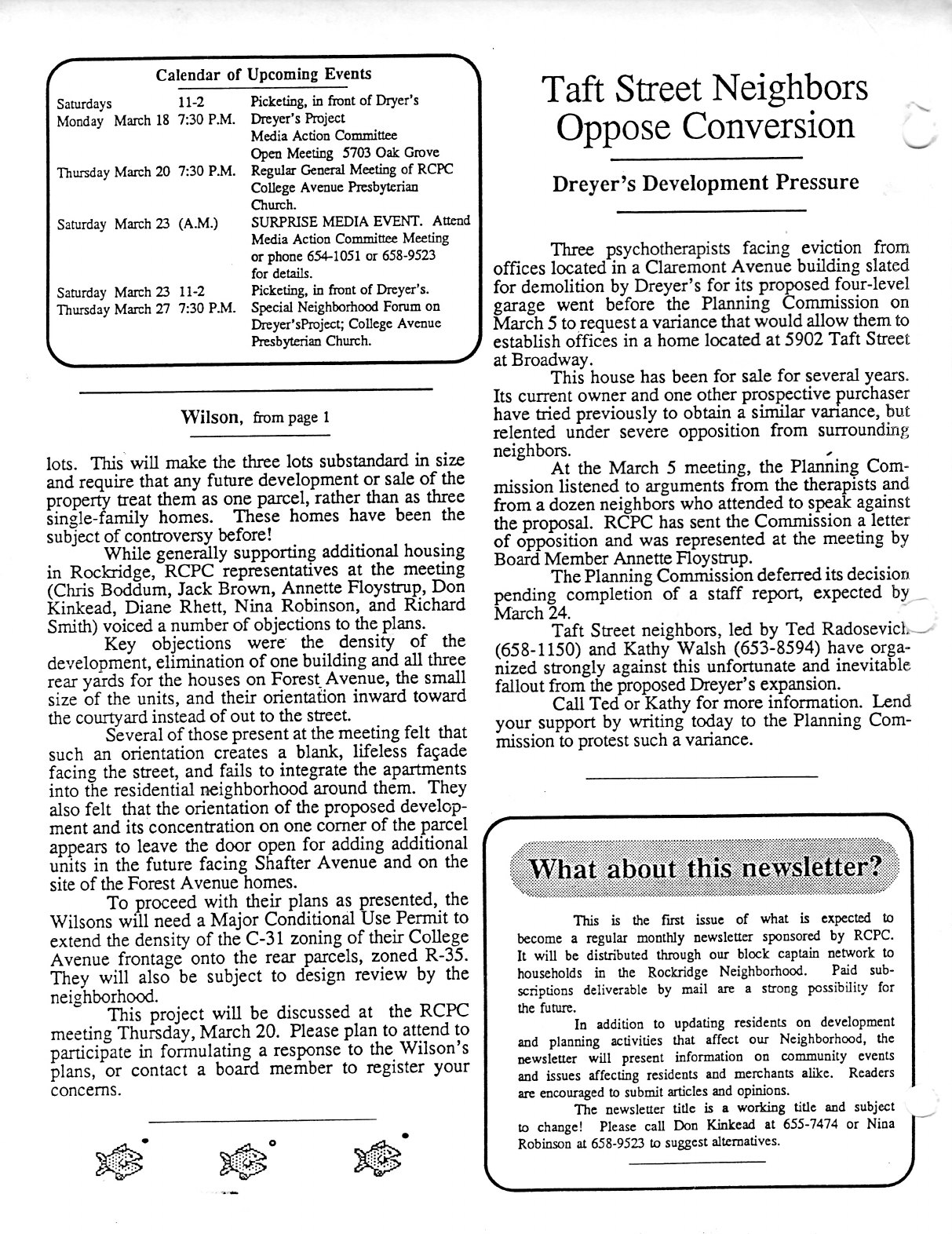 Click to zoom in The Rockridge News, March 1986, page 2