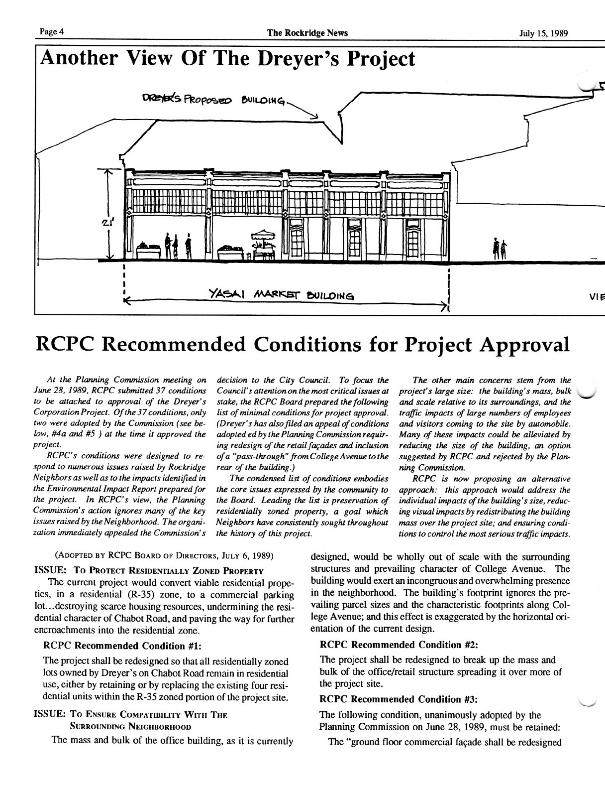Click to zoom in The Rockridge News, July 1989, page 4