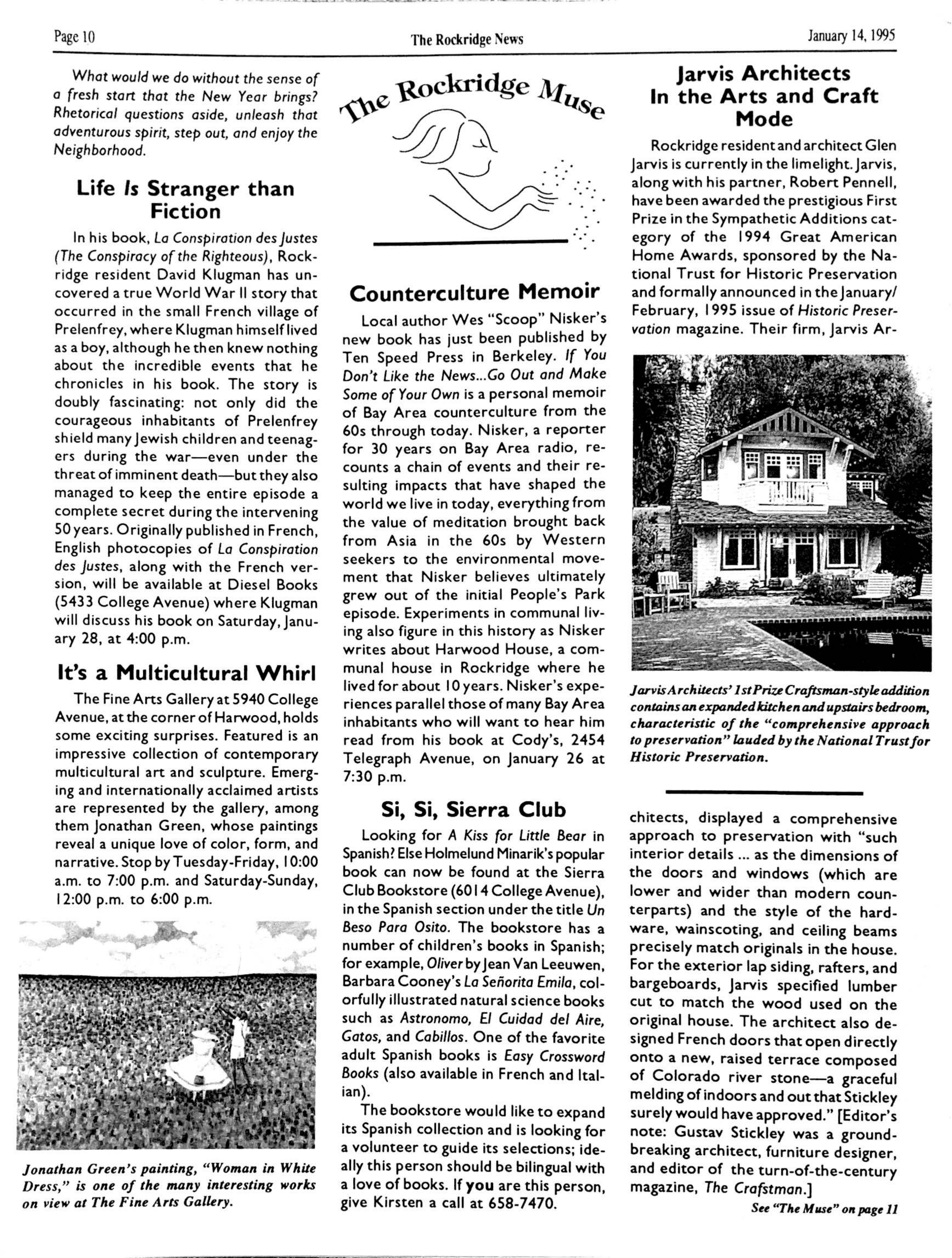 Click to zoom in The Rockridge News, January 1995, page 10