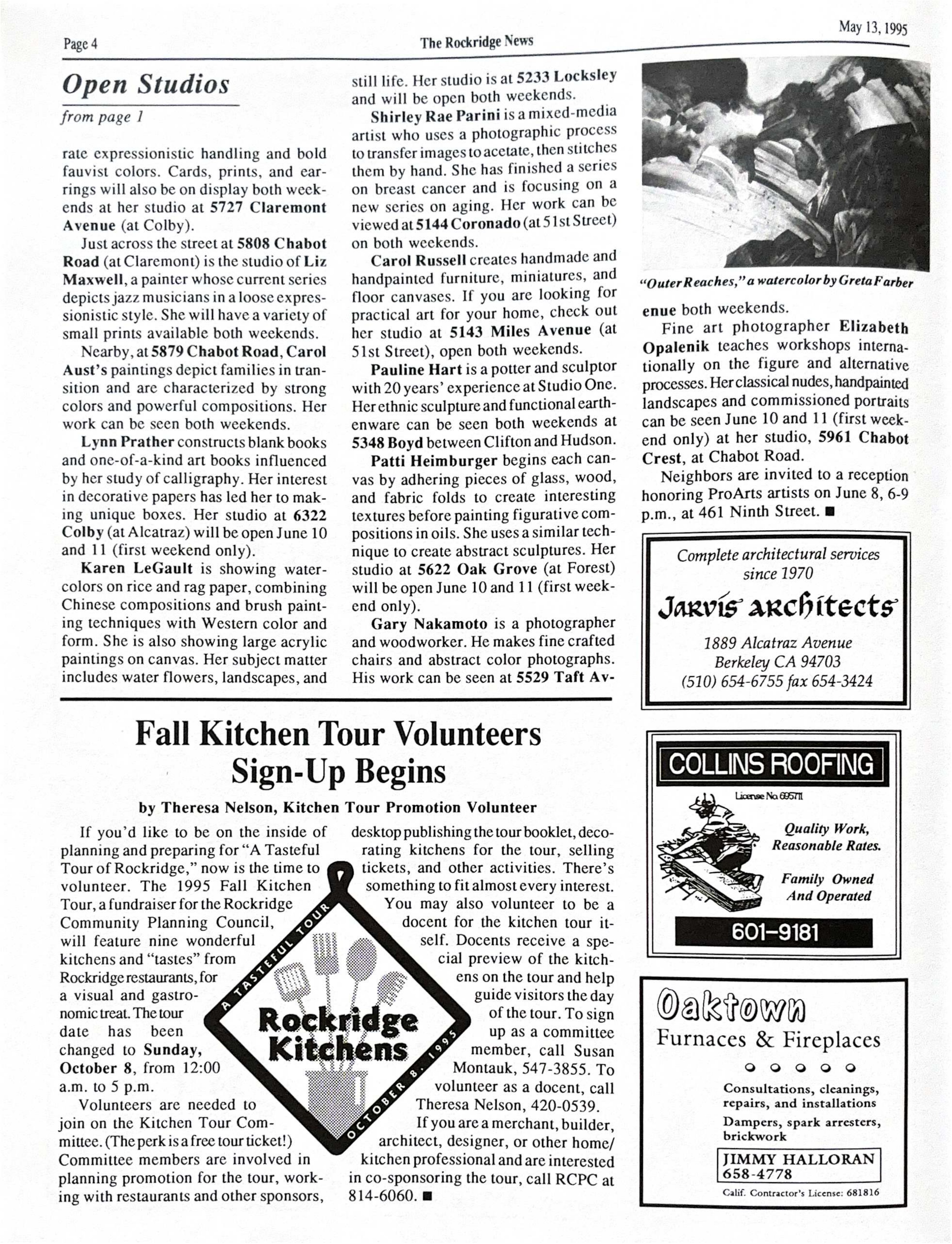 Click to zoom in The Rockridge News, May 1995, page 4