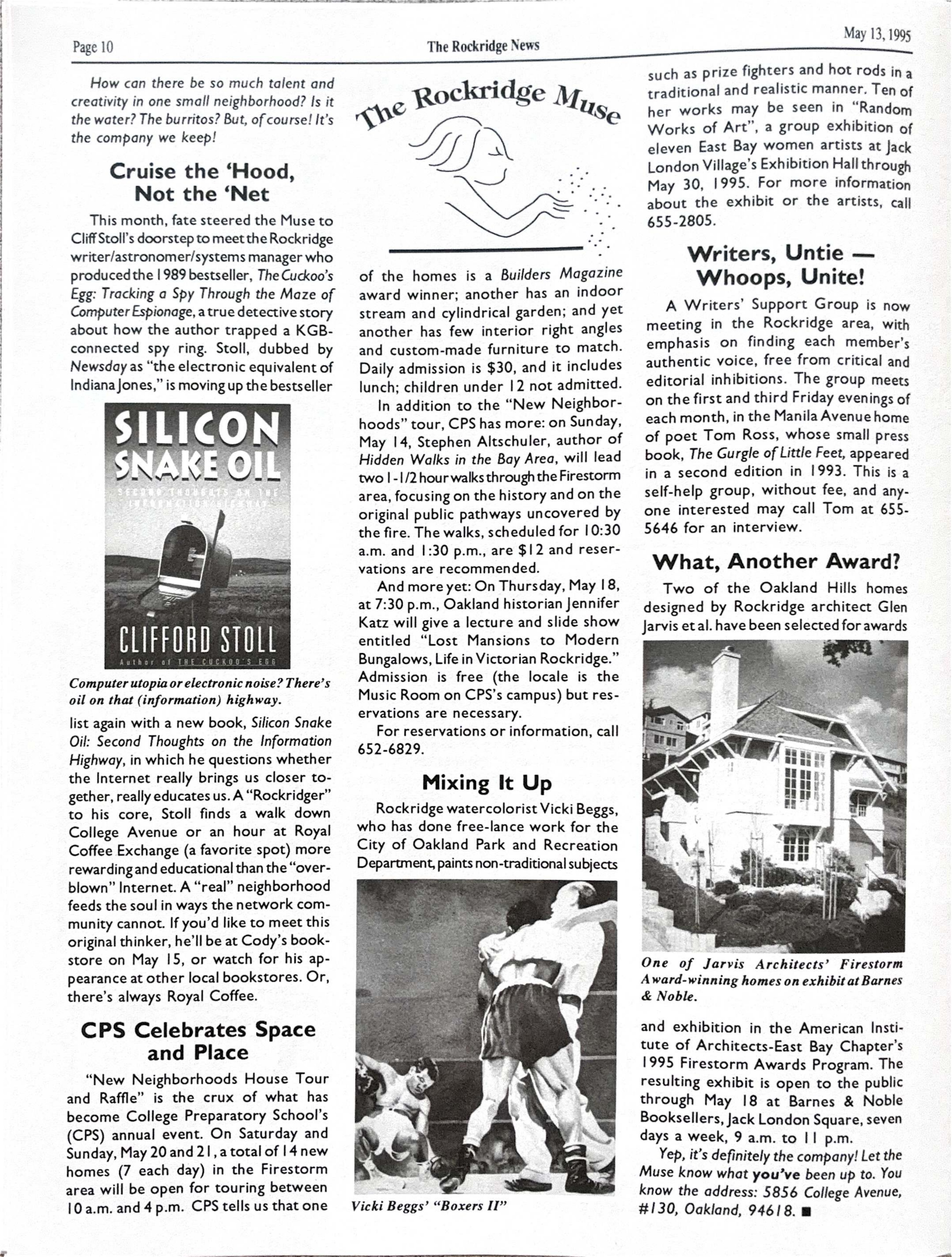 Click to zoom in The Rockridge News, May 1995, page 10