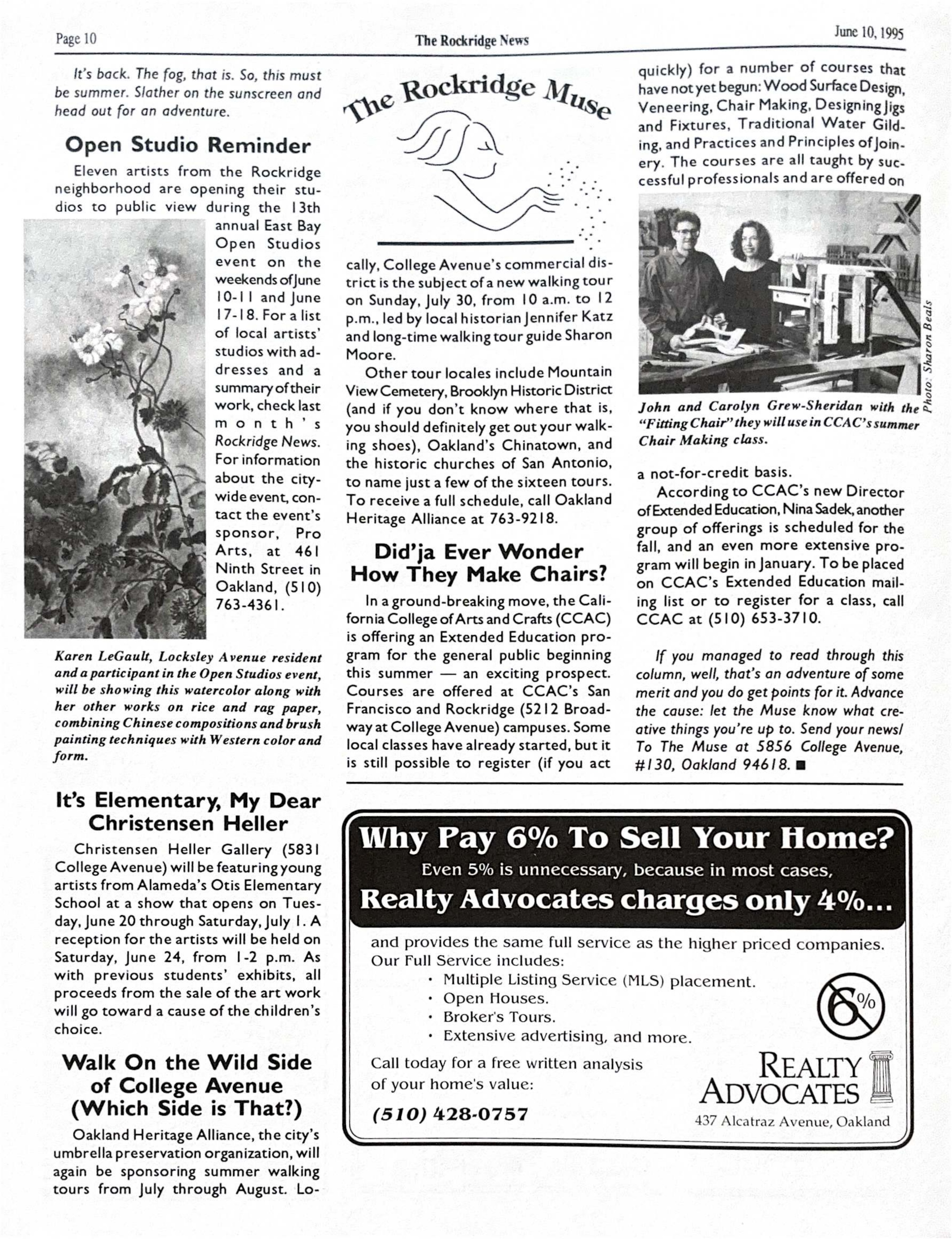 Click to zoom in The Rockridge News, June 1995, page 10