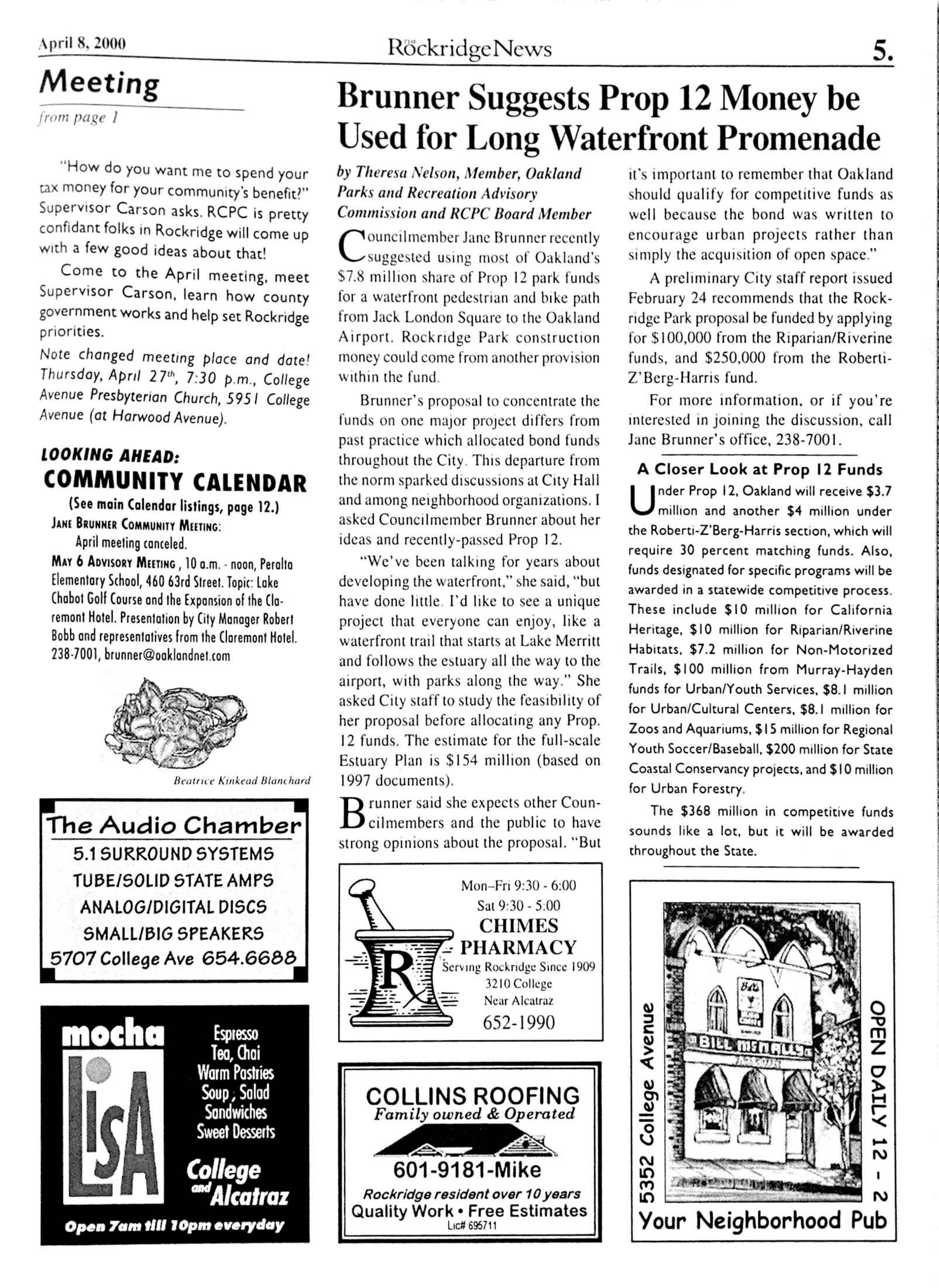 The Rockridge News, April 2000, page 5