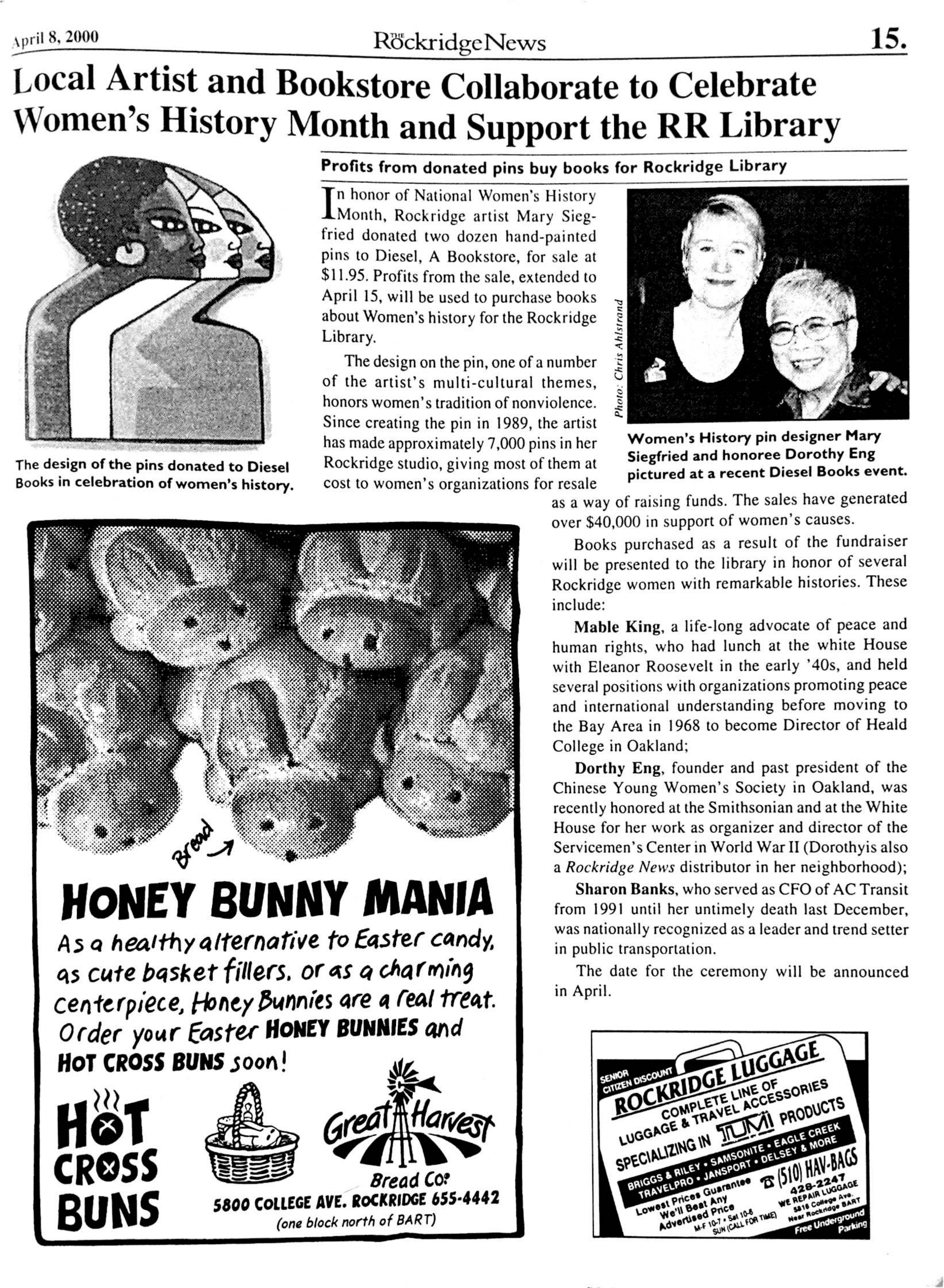 Click to zoom in The Rockridge News, April 2000, page 15