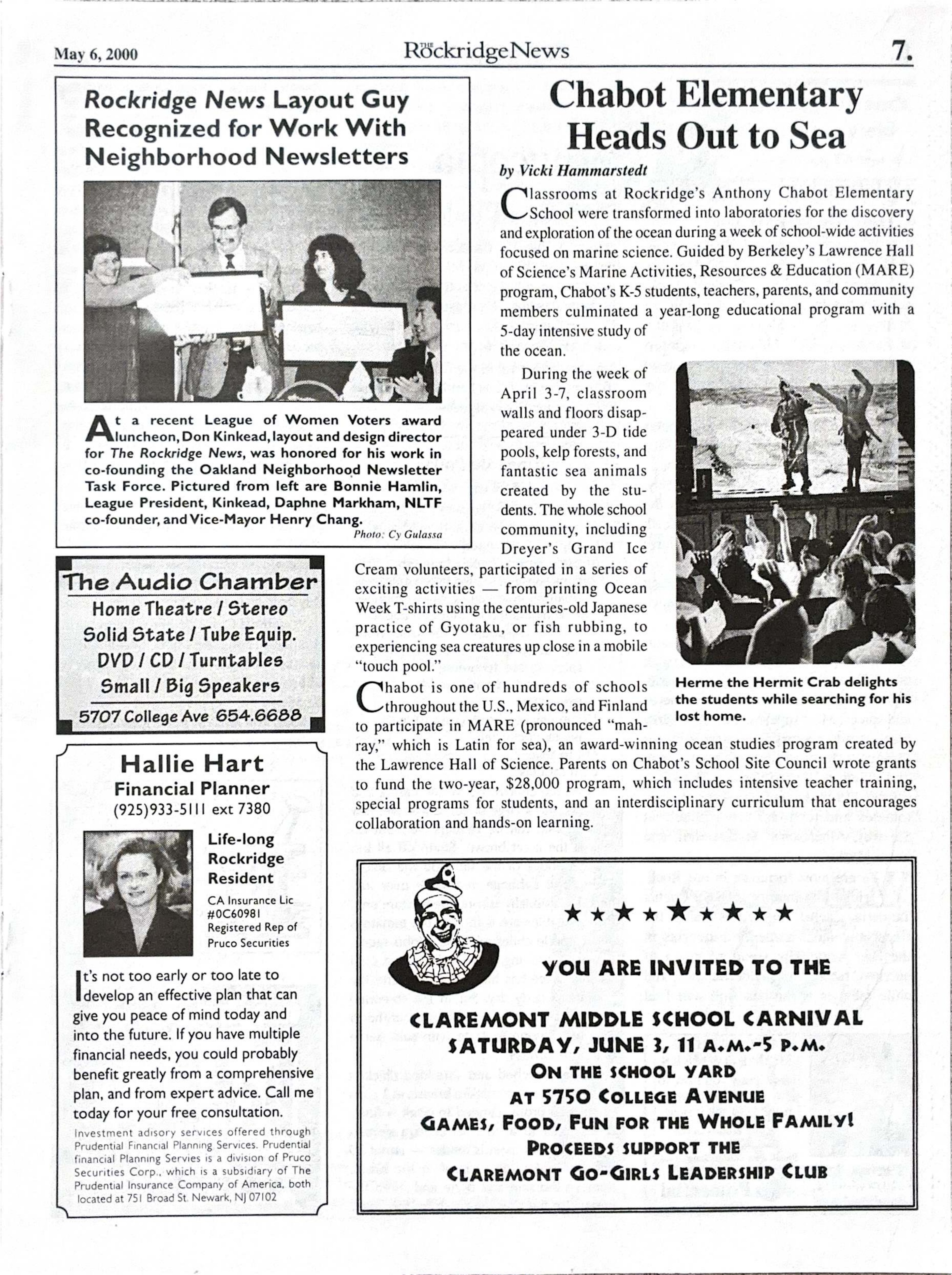 Click to zoom in The Rockridge News, May 2000, page 7