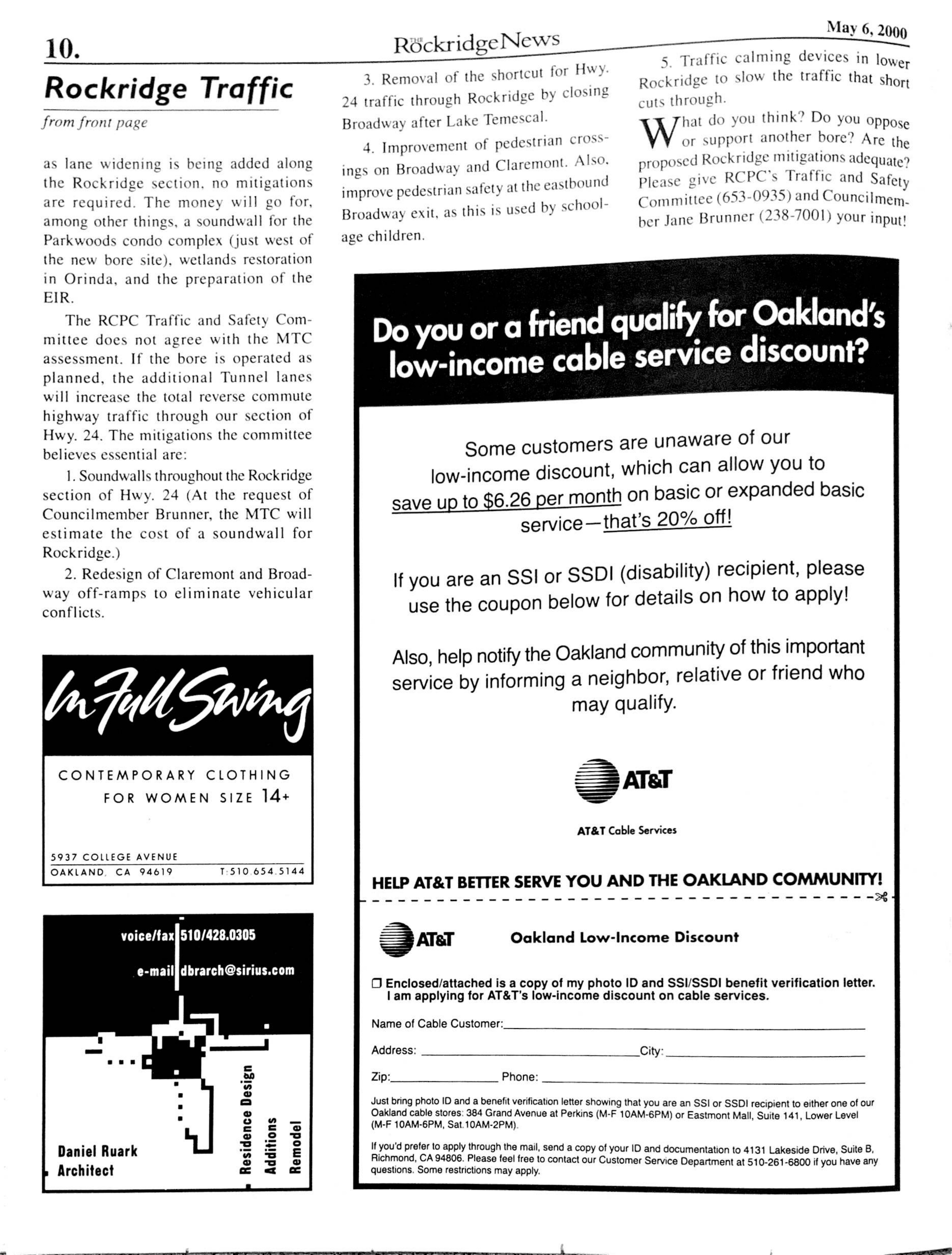 Click to zoom in The Rockridge News, May 2000, page 10