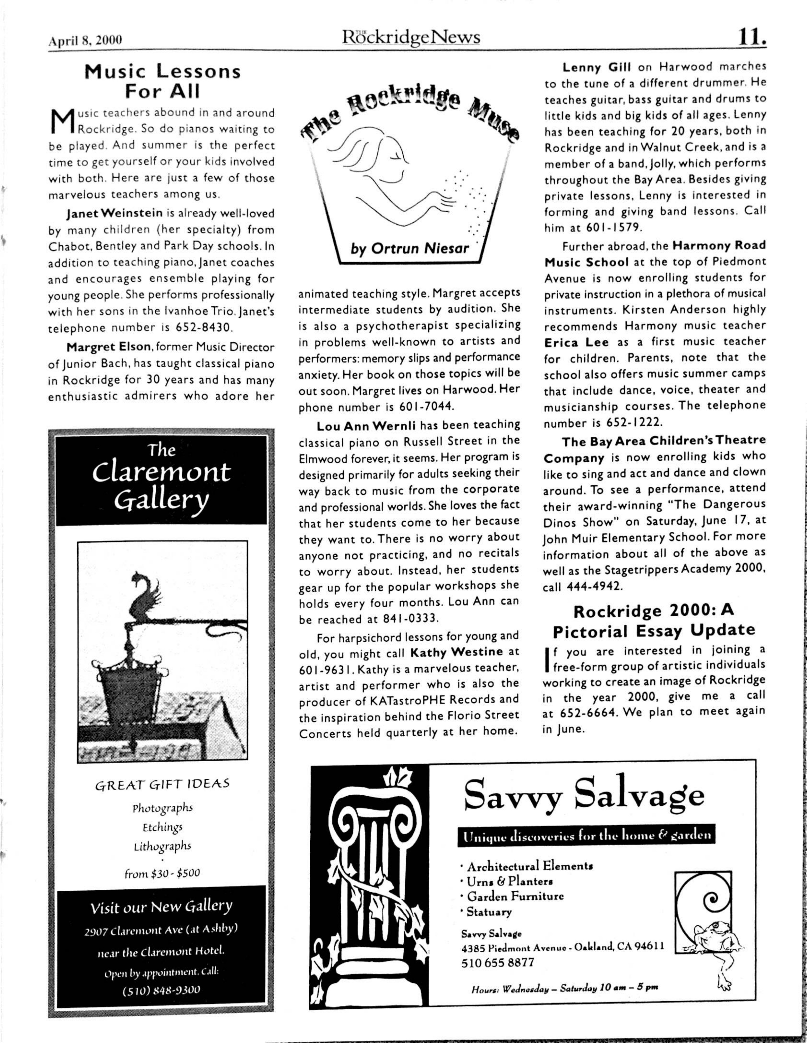 The Rockridge News, June 2000, page 11
