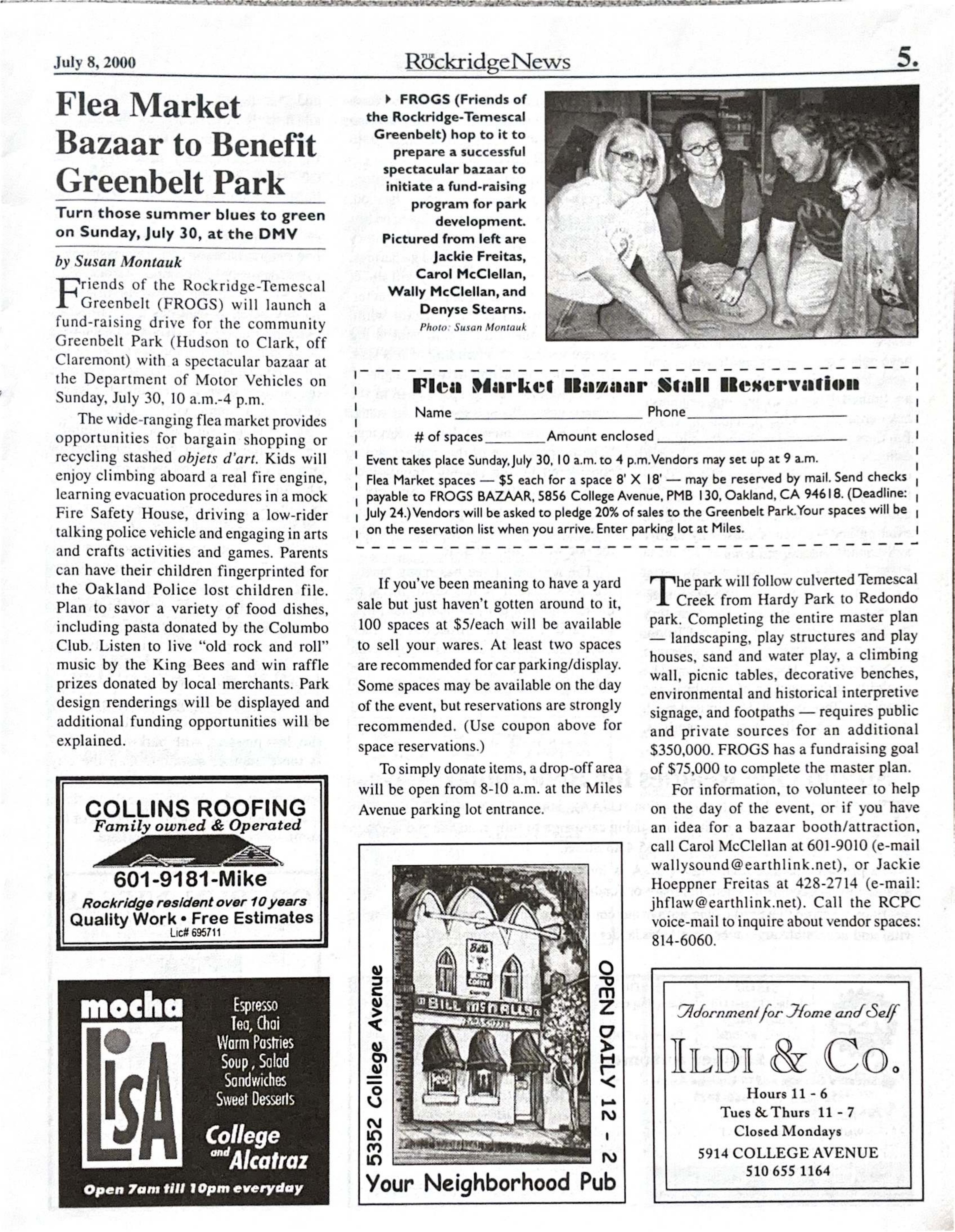 Click to zoom in The Rockridge News, July 2000, page 5