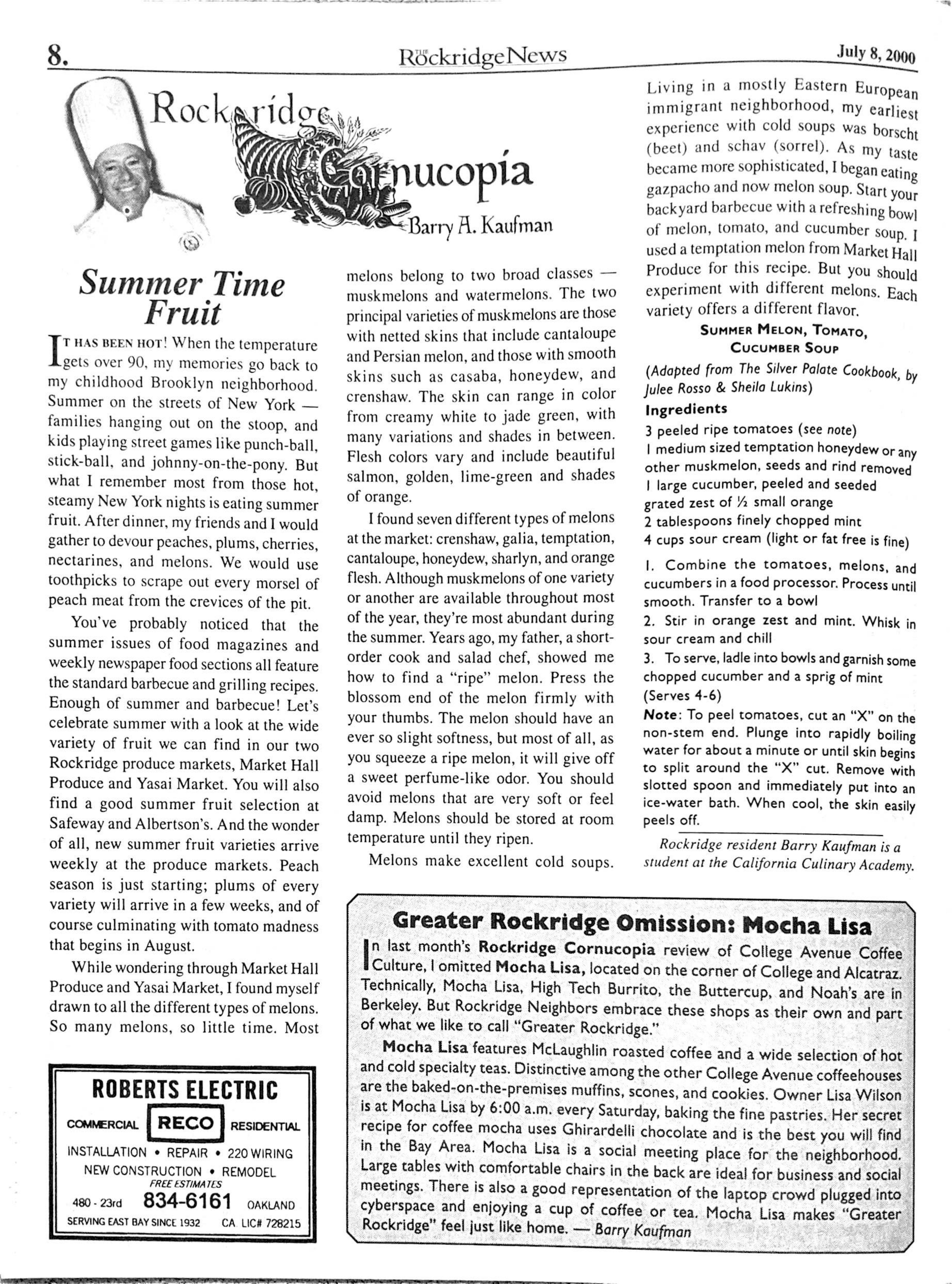 Click to zoom in The Rockridge News, July 2000, page 8
