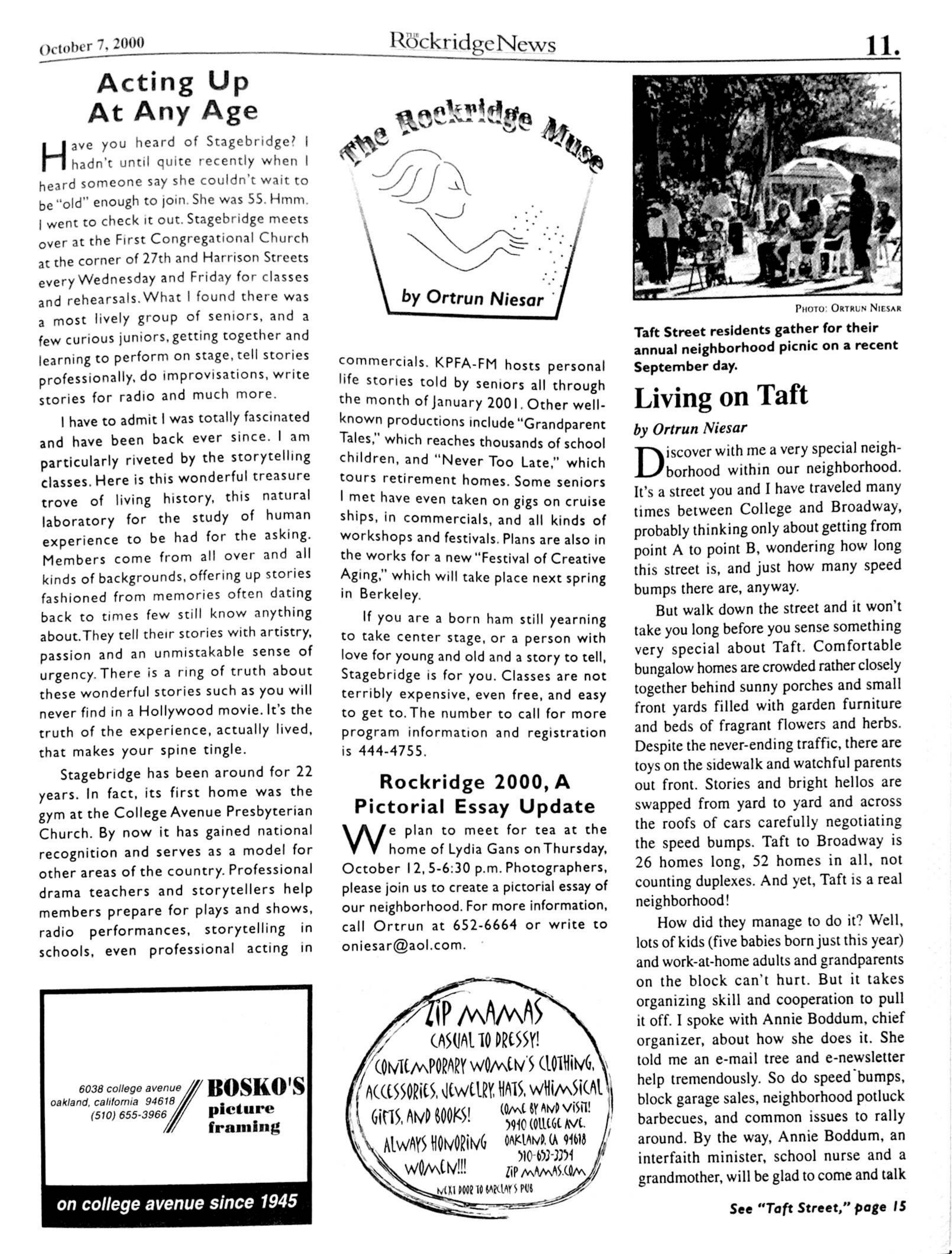The Rockridge News, October 2000, page 11