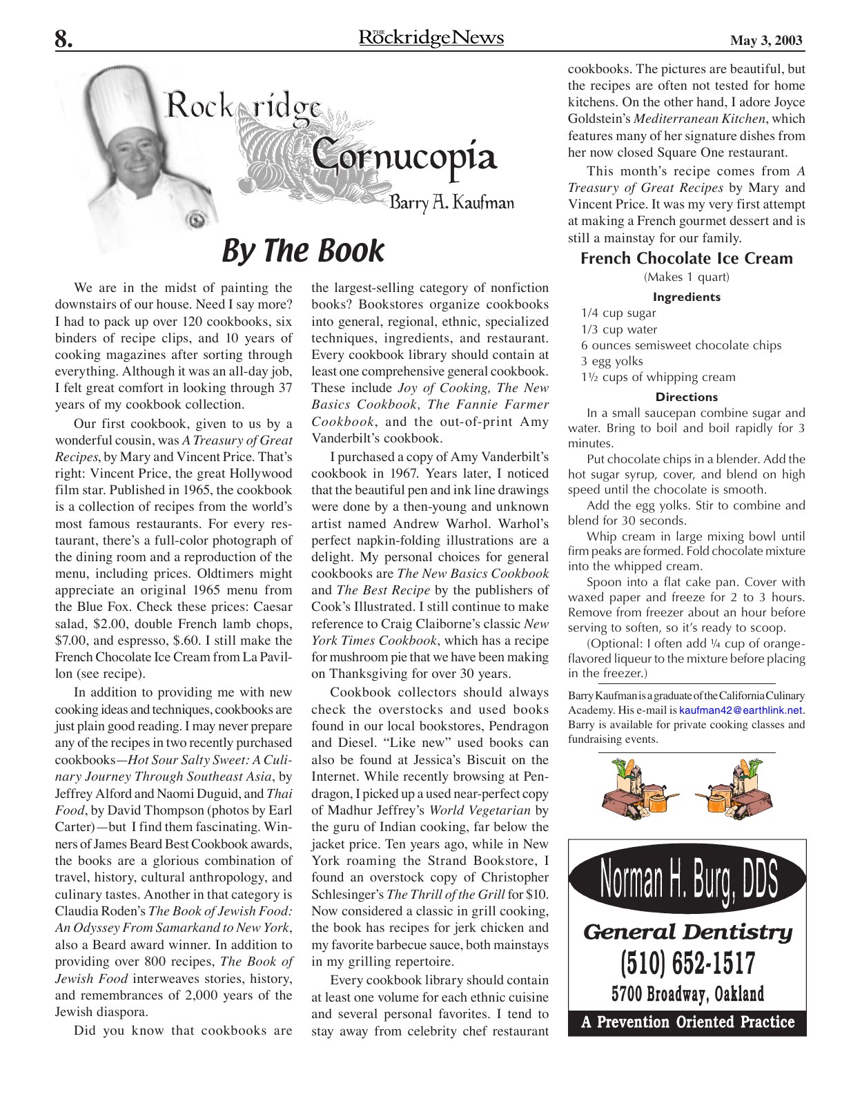 Click to zoom in The Rockridge News, May 2003, page 8