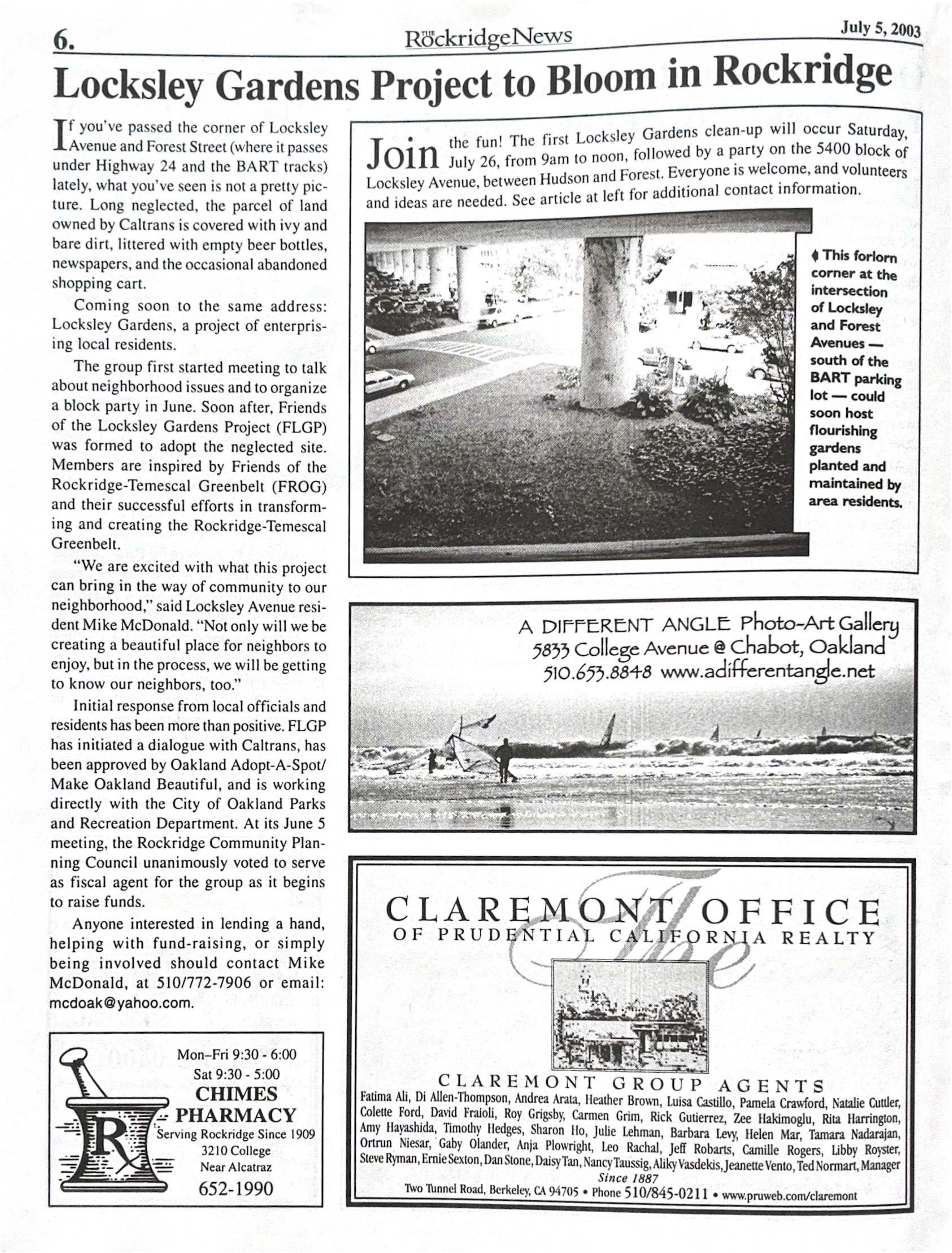 The Rockridge News, June 2003, page 6