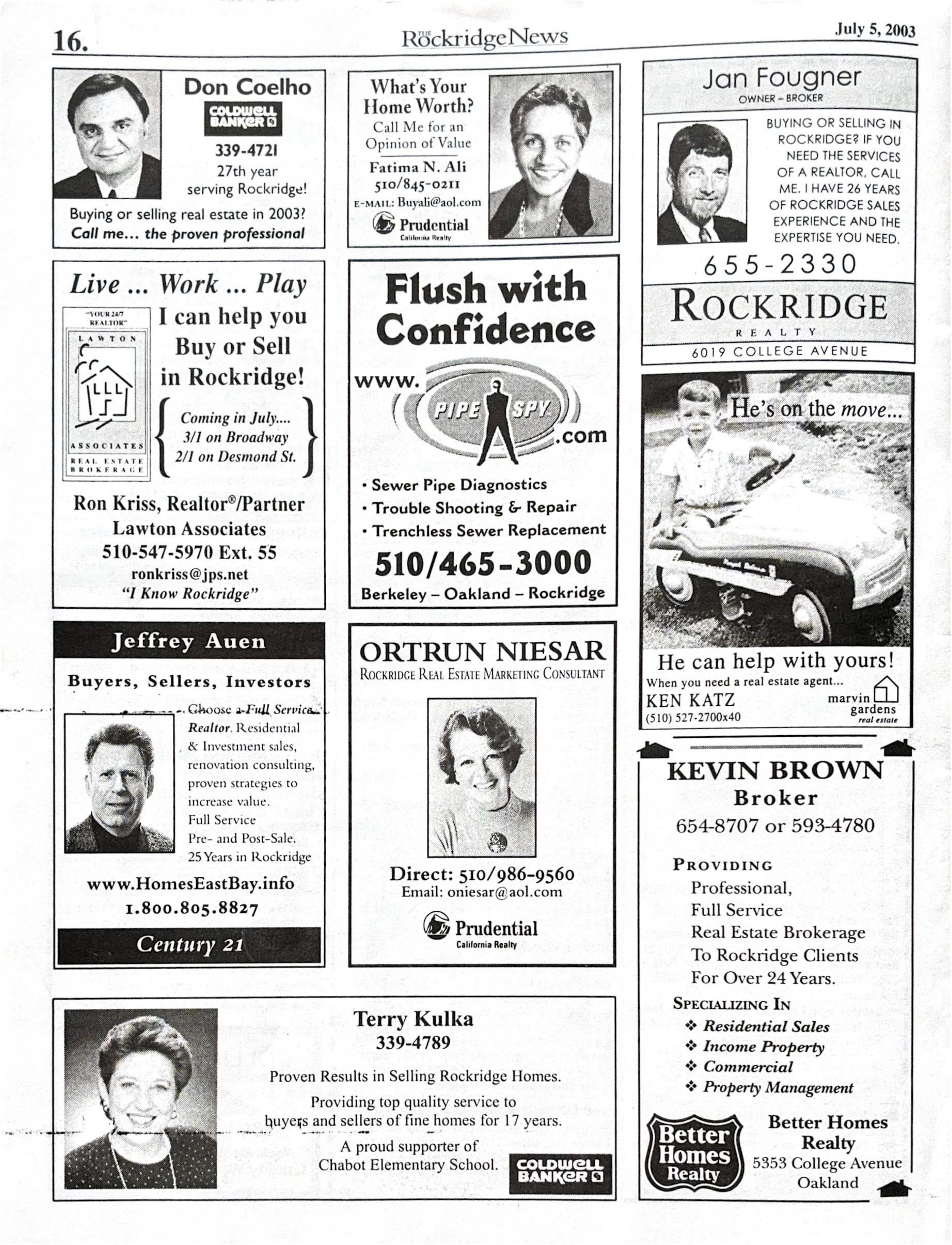 Click to zoom in The Rockridge News, June 2003, page 16