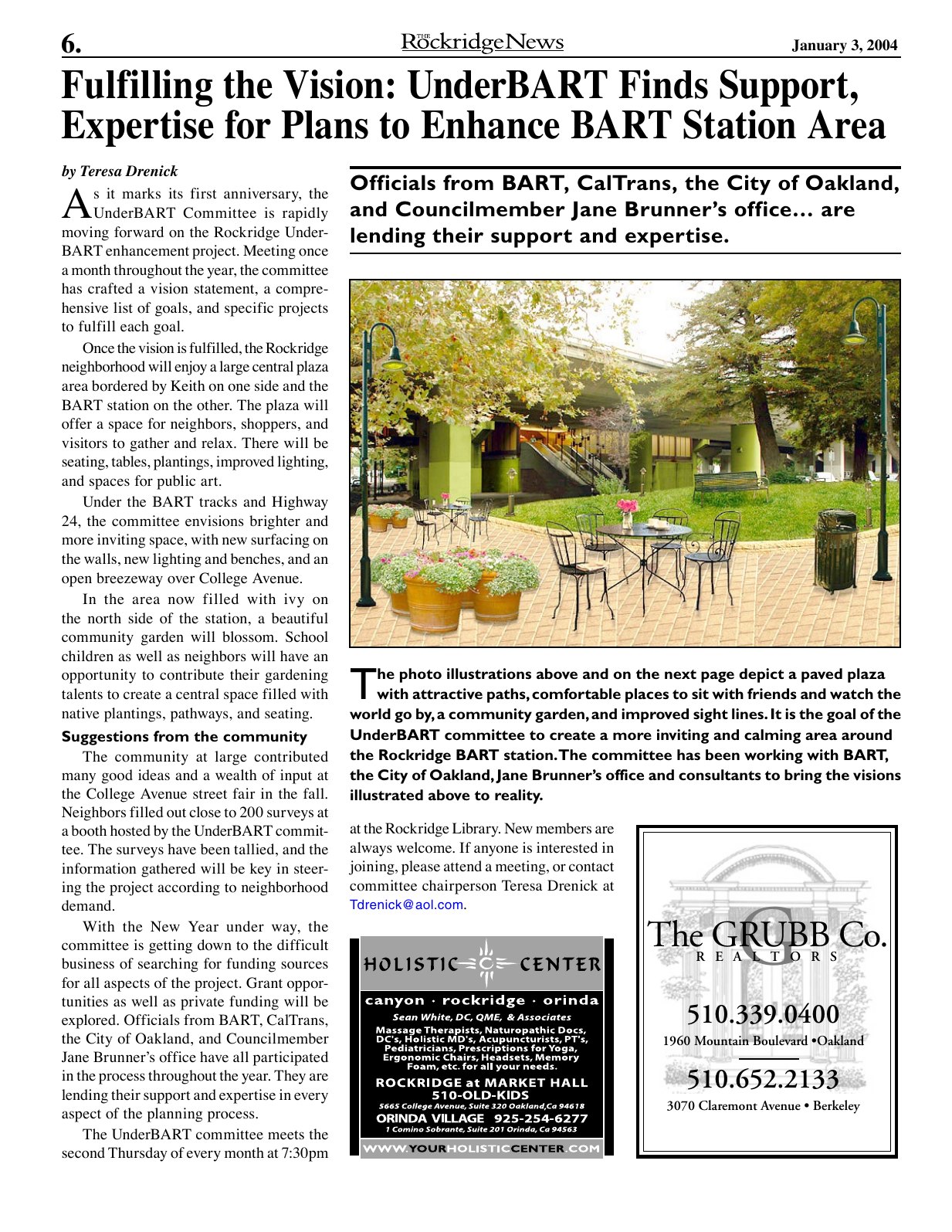 Click to zoom in The Rockridge News, January 2004, page 6