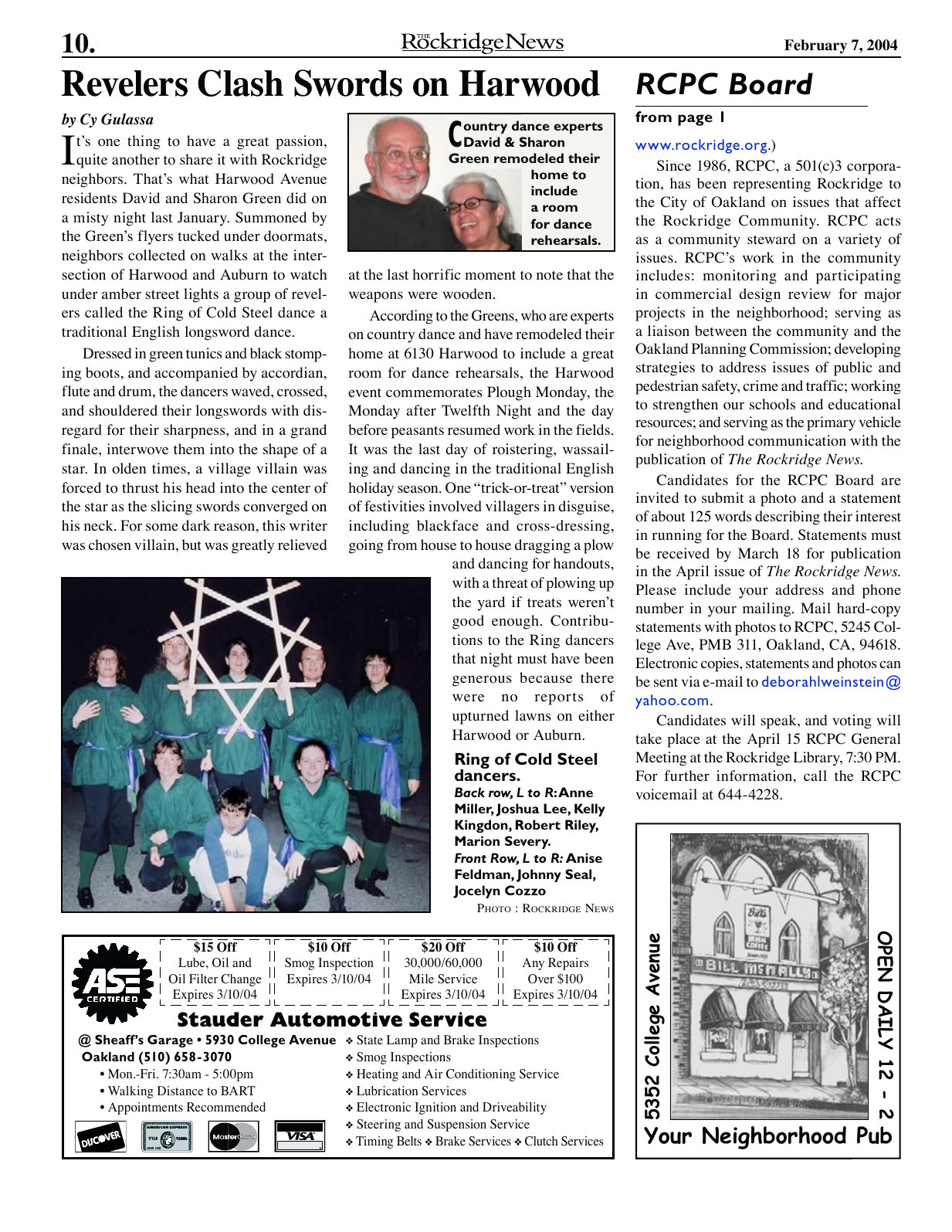 The Rockridge News, February 2004, page 10