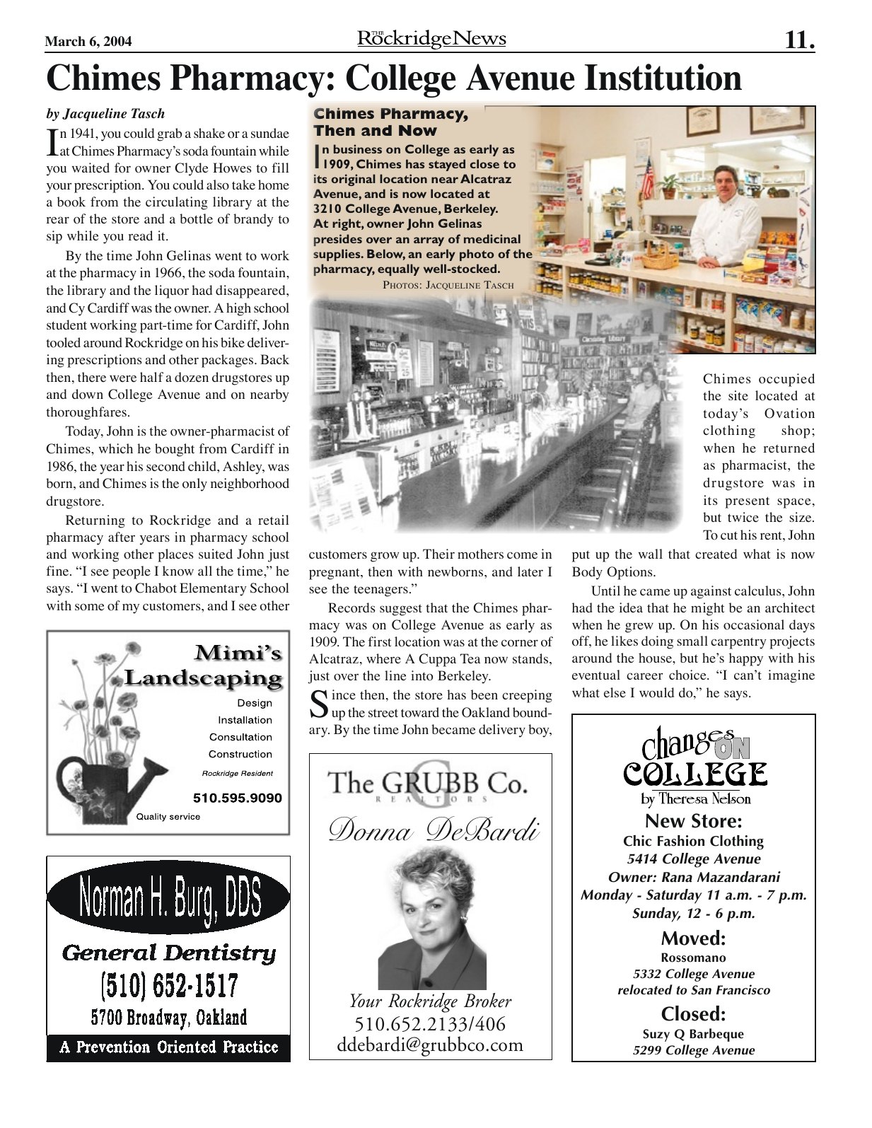 The Rockridge News, March 2004, page 11