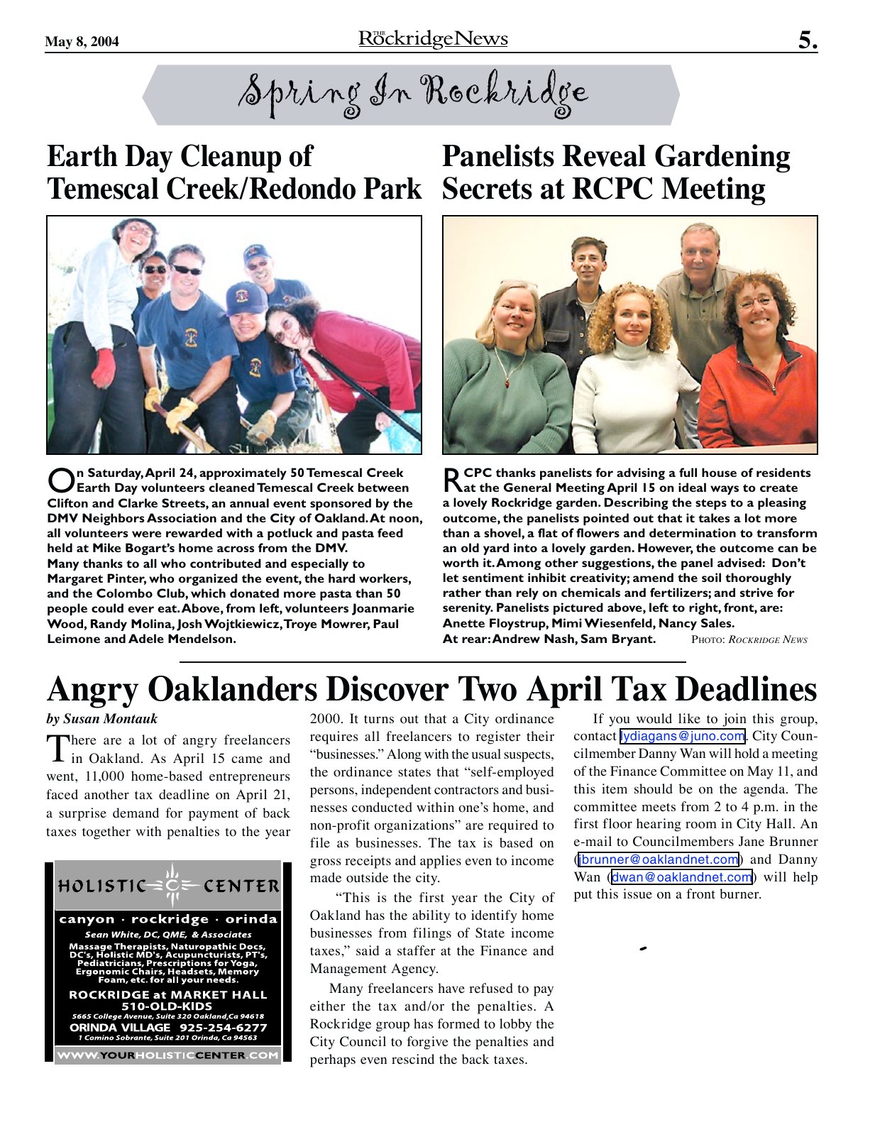 The Rockridge News, May 2004, page 5