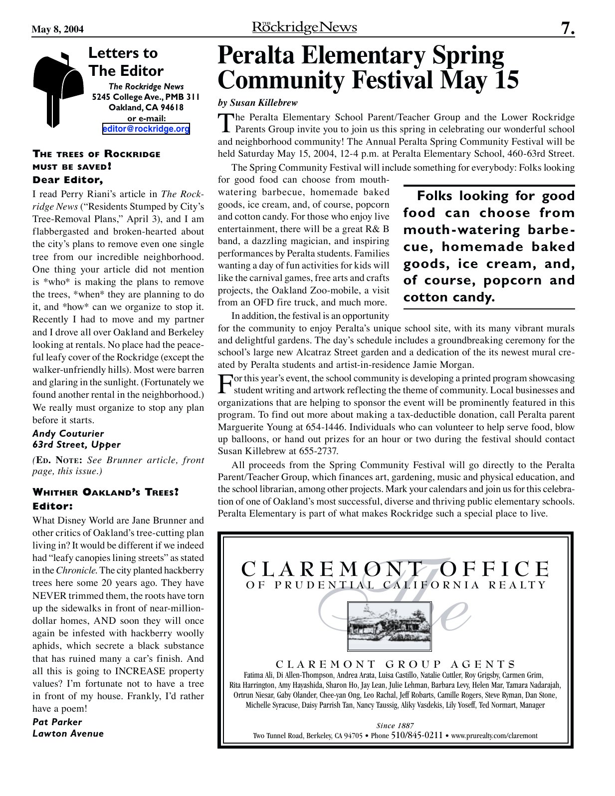 Click to zoom in The Rockridge News, May 2004, page 7