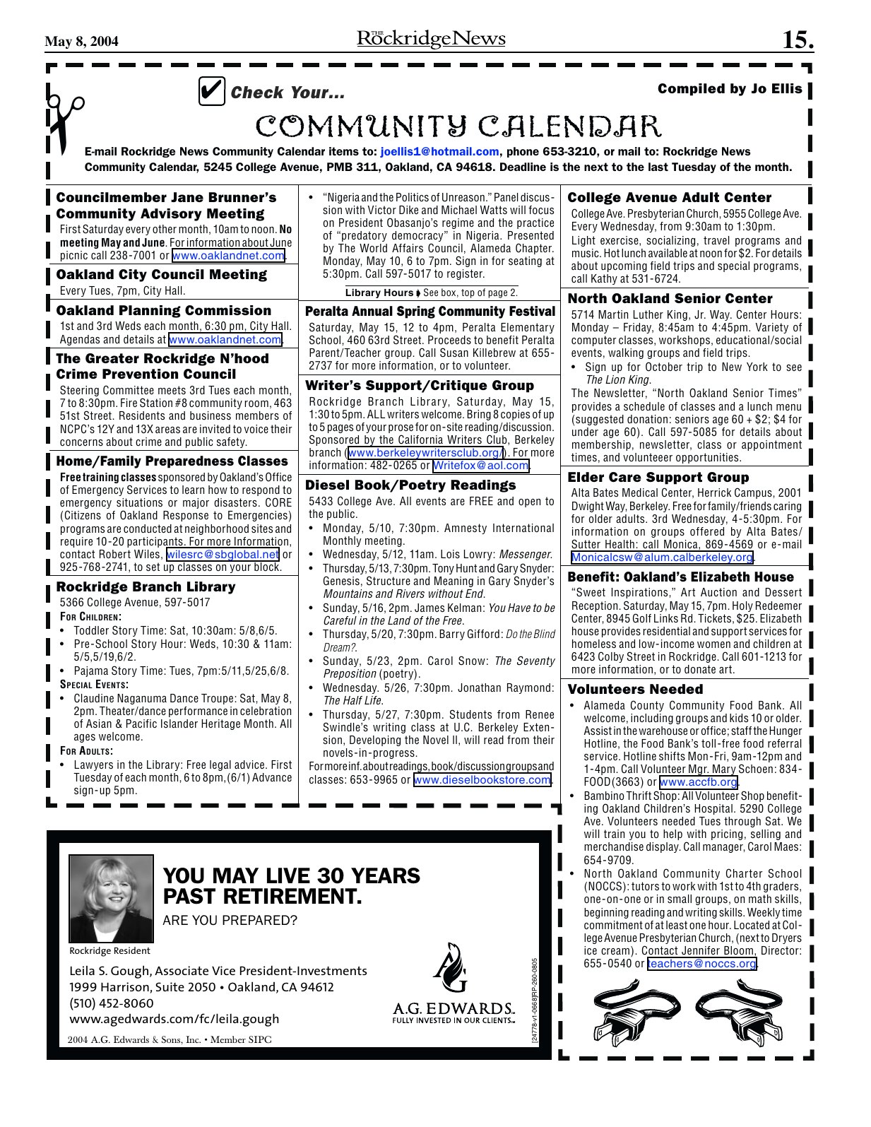 Click to zoom in The Rockridge News, May 2004, page 15