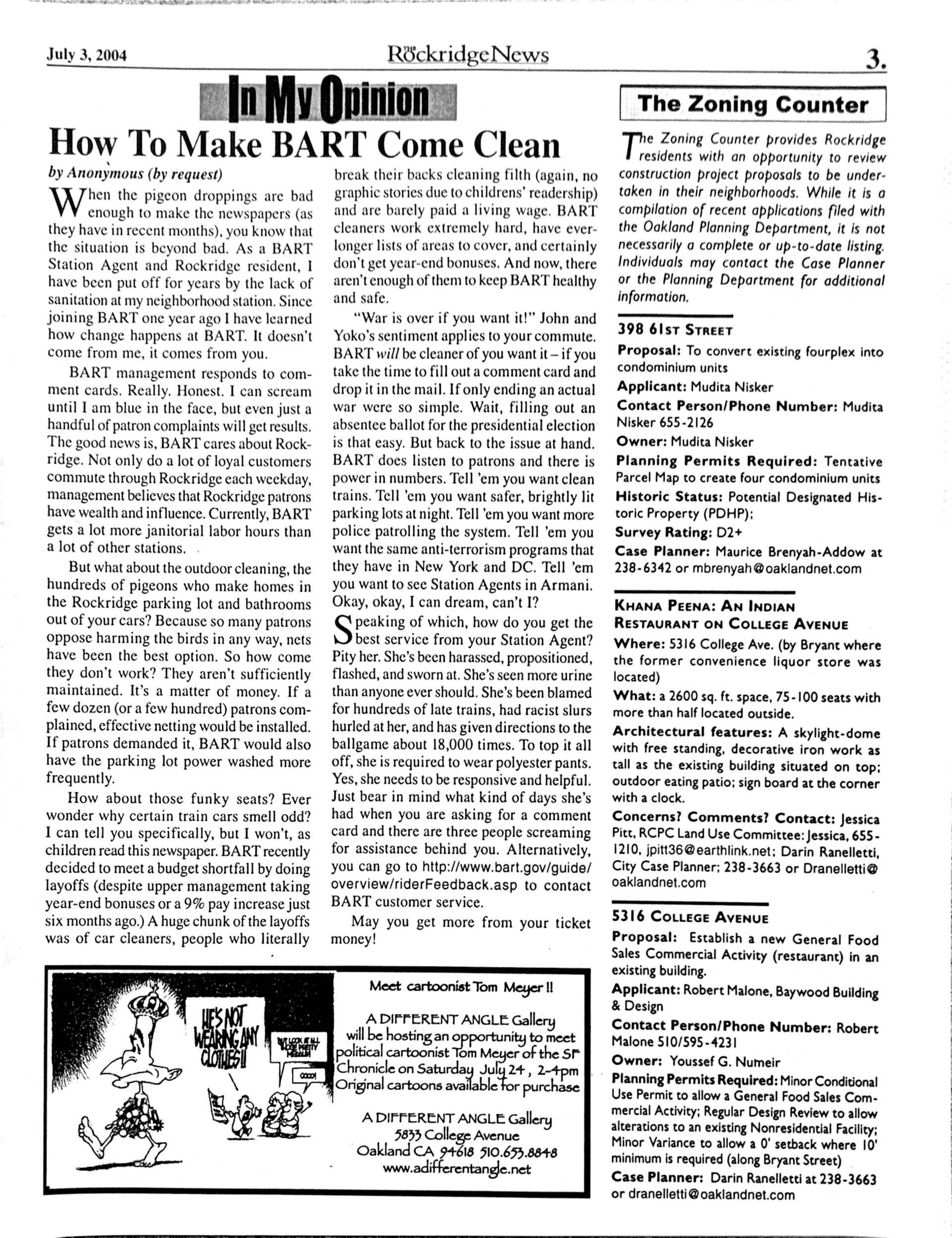 Click to zoom in The Rockridge News, June 2004, page 3