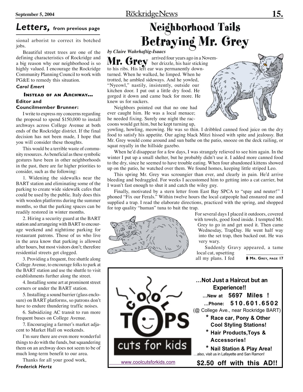 The Rockridge News, September 2004, page 15