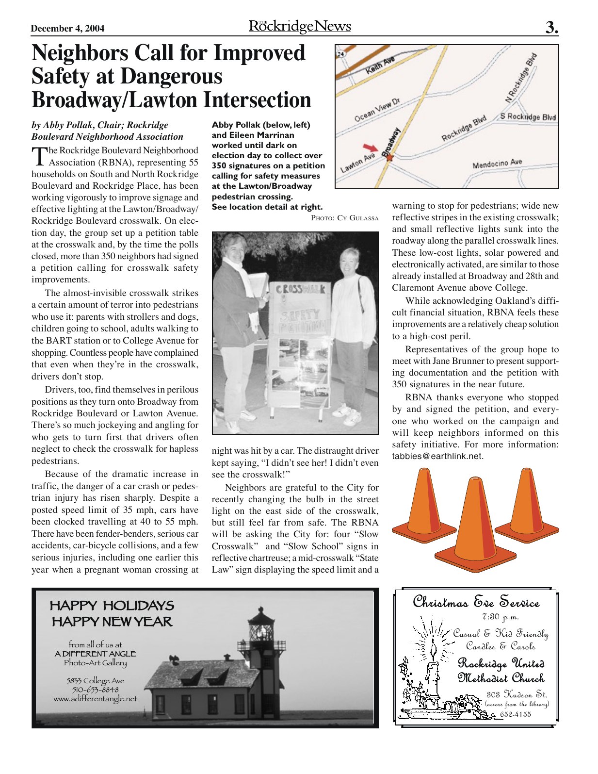 Click to zoom in The Rockridge News, December 2004, page 3