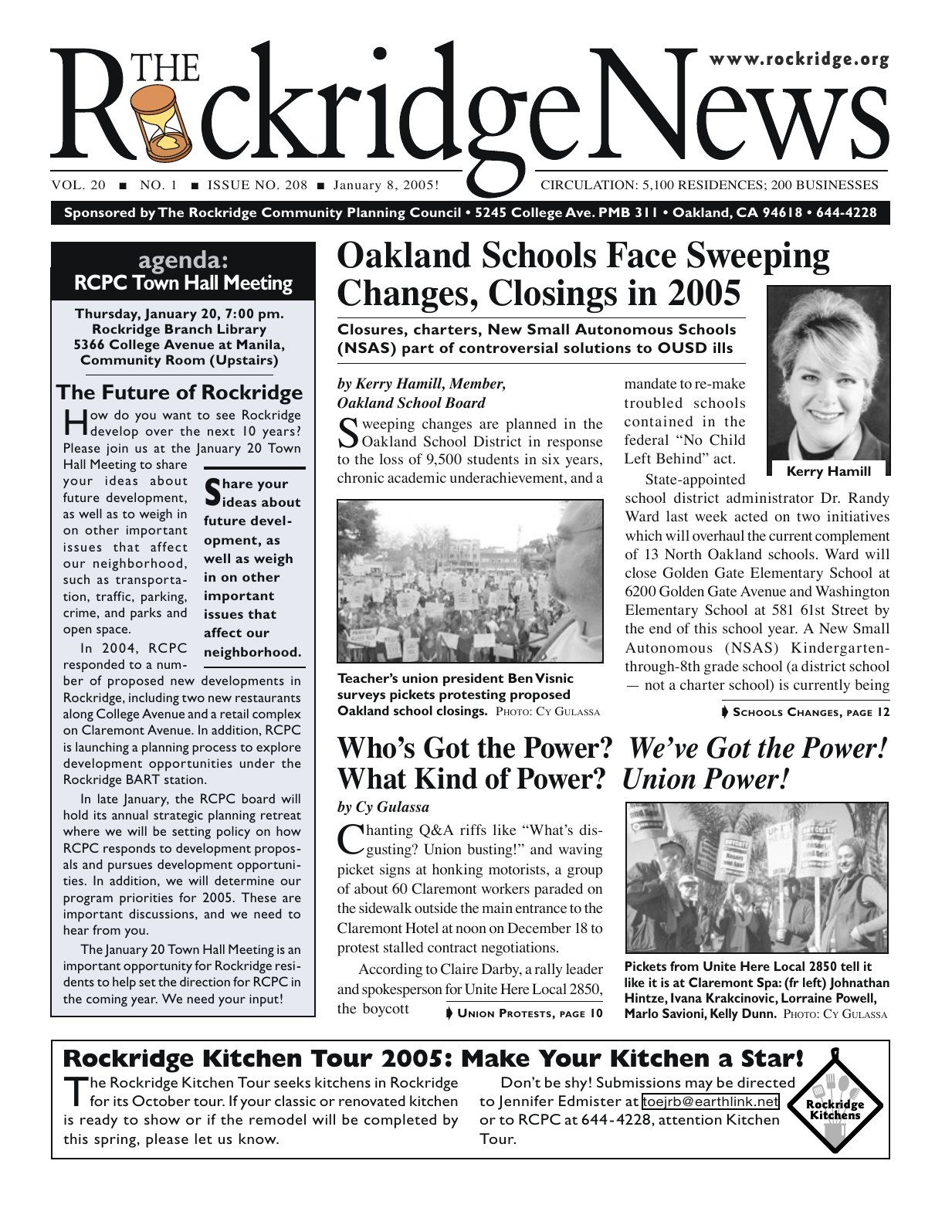 Click to zoom in The Rockridge News, January 2005, page 1