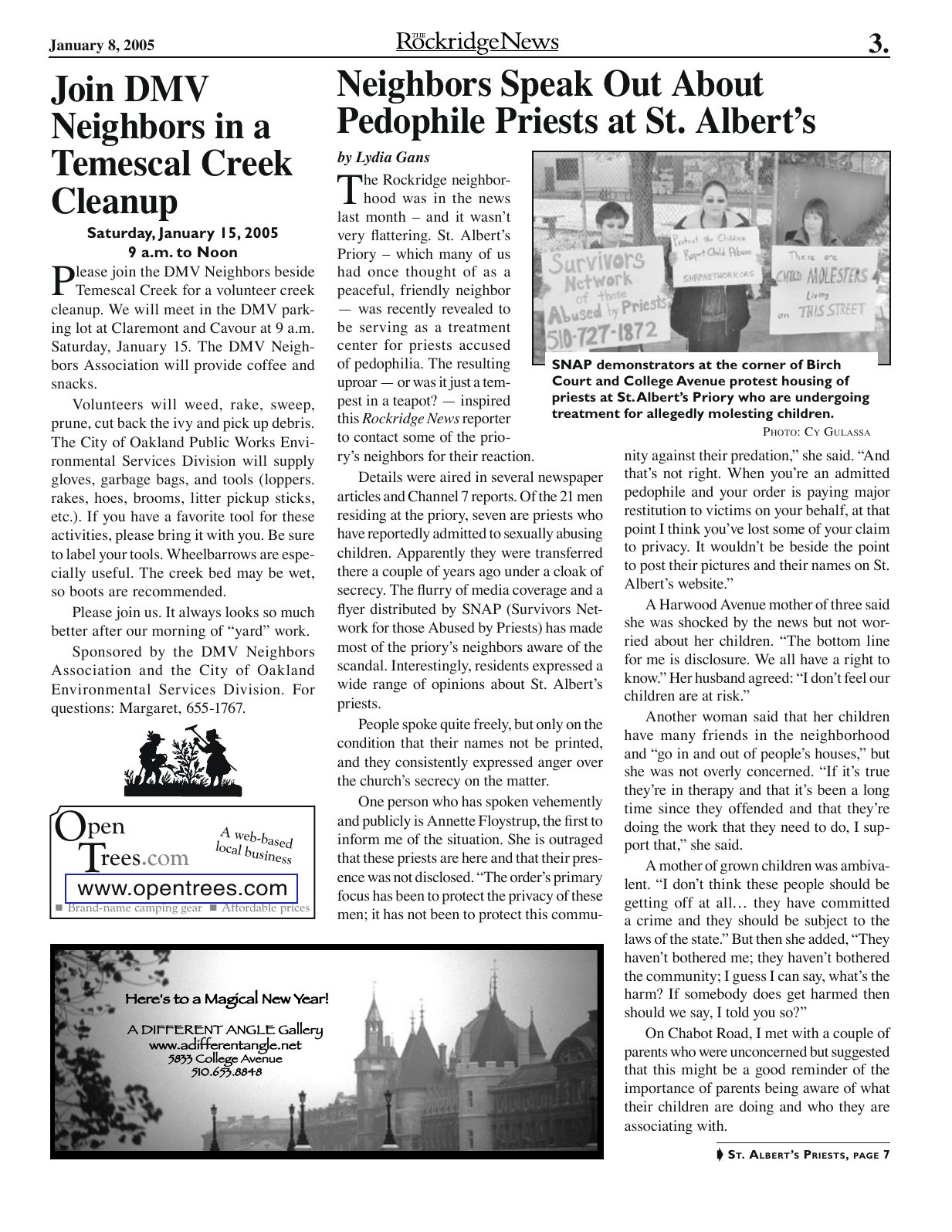 Click to zoom in The Rockridge News, January 2005, page 3