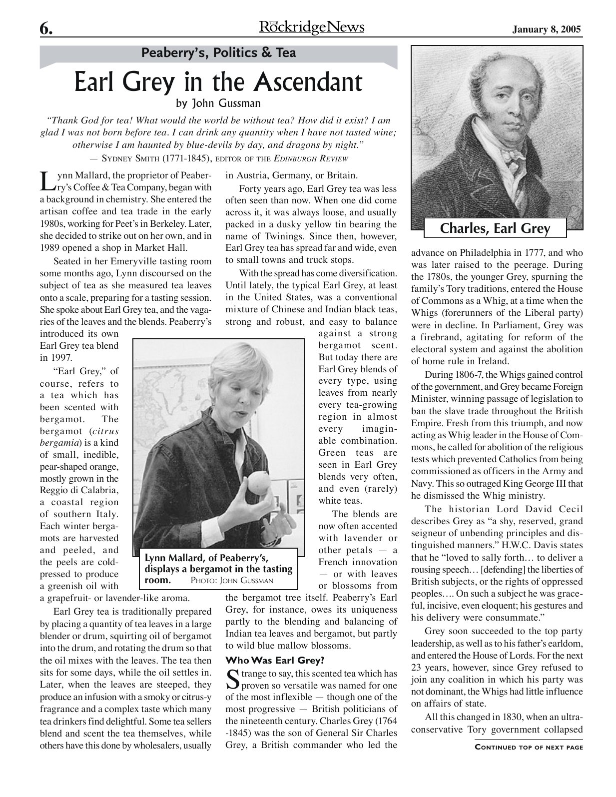 The Rockridge News, January 2005, page 6
