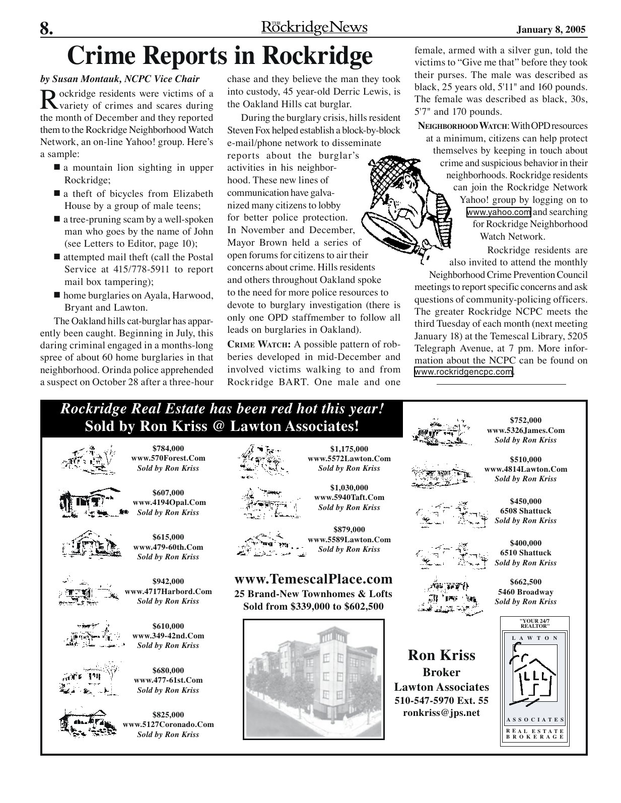 The Rockridge News, January 2005, page 8