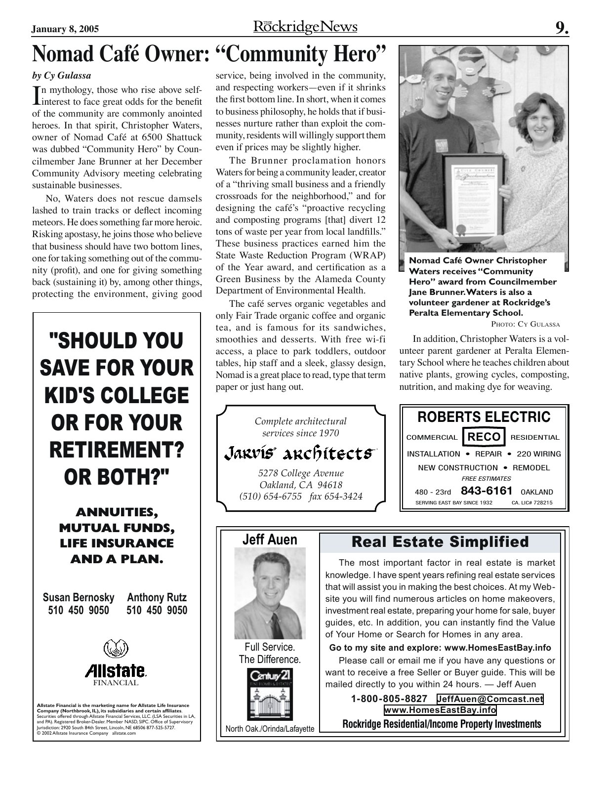 The Rockridge News, January 2005, page 9