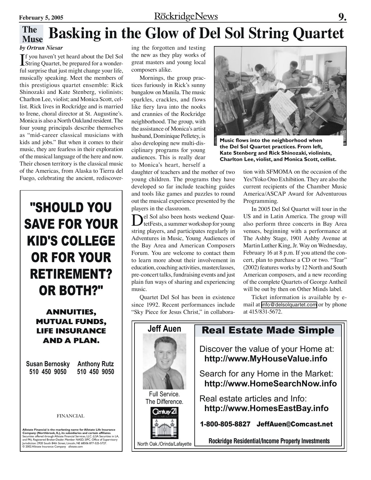 The Rockridge News, February 2005, page 9