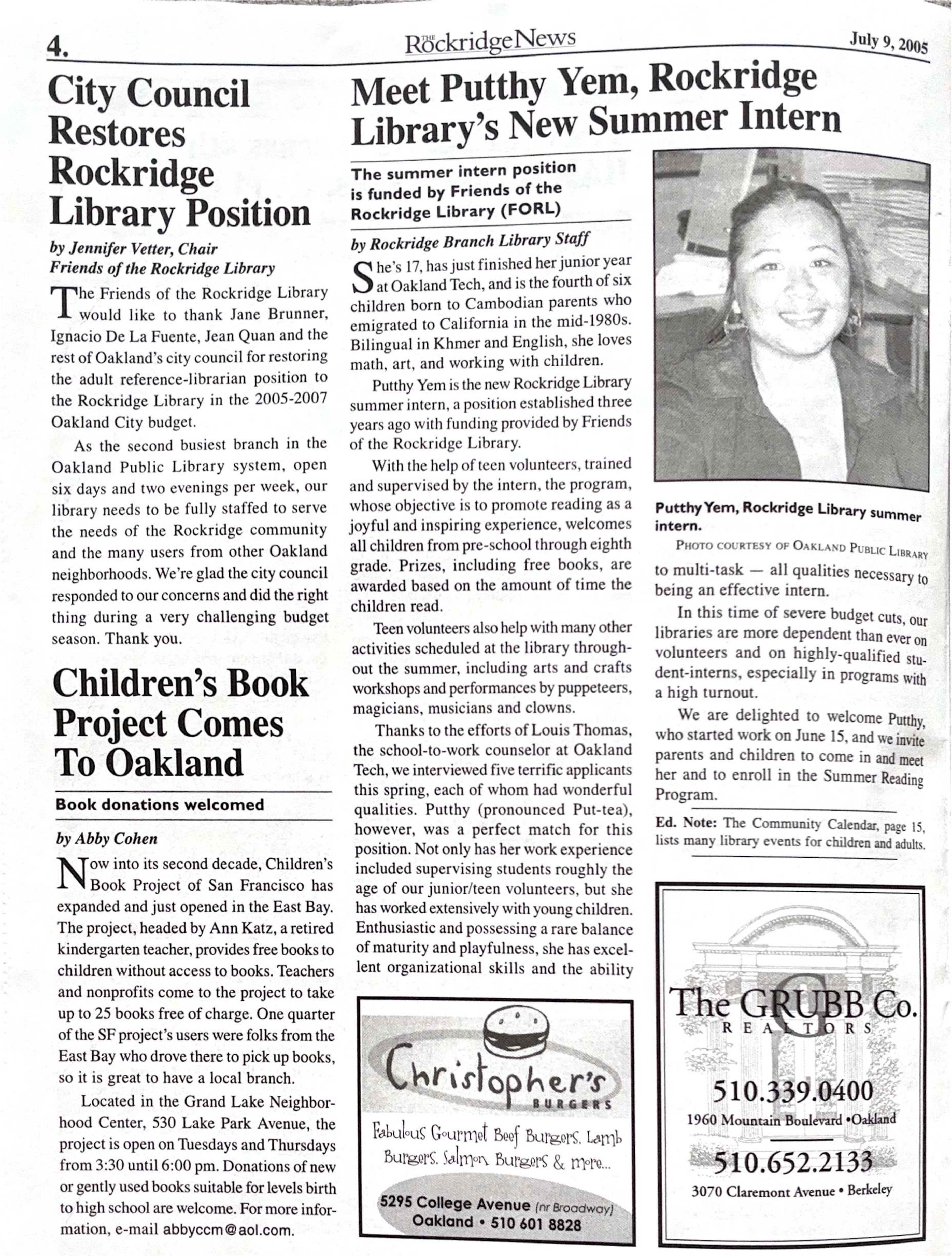The Rockridge News, June 2005, page 4