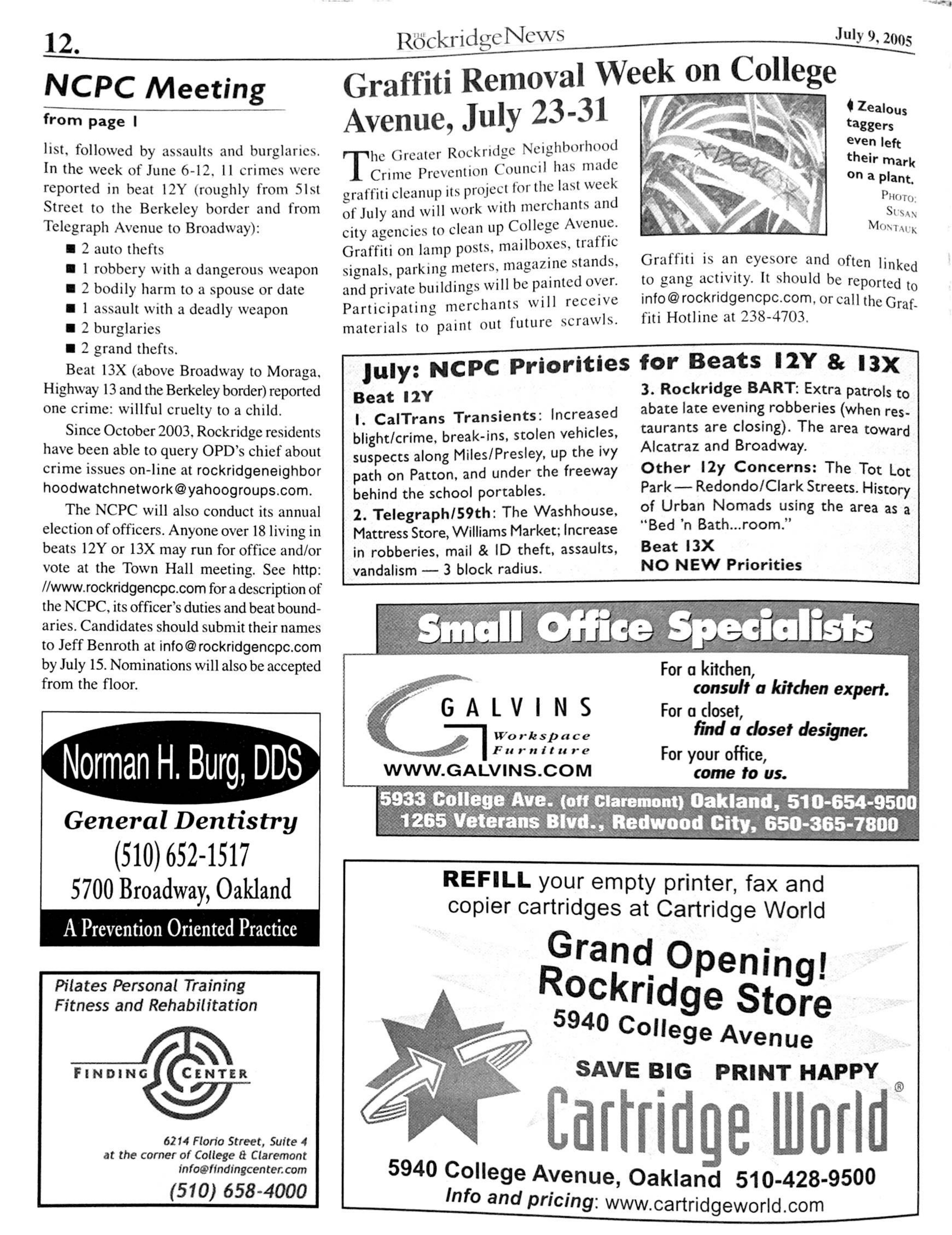The Rockridge News, June 2005, page 12
