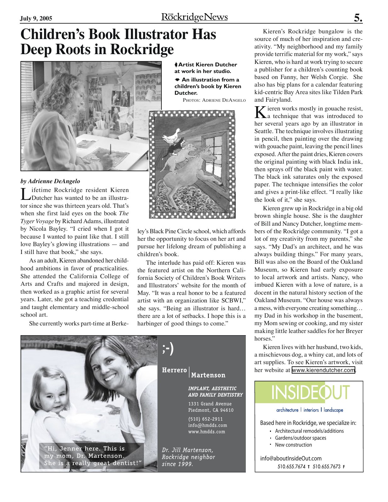 Click to zoom in The Rockridge News, July 2005, page 5