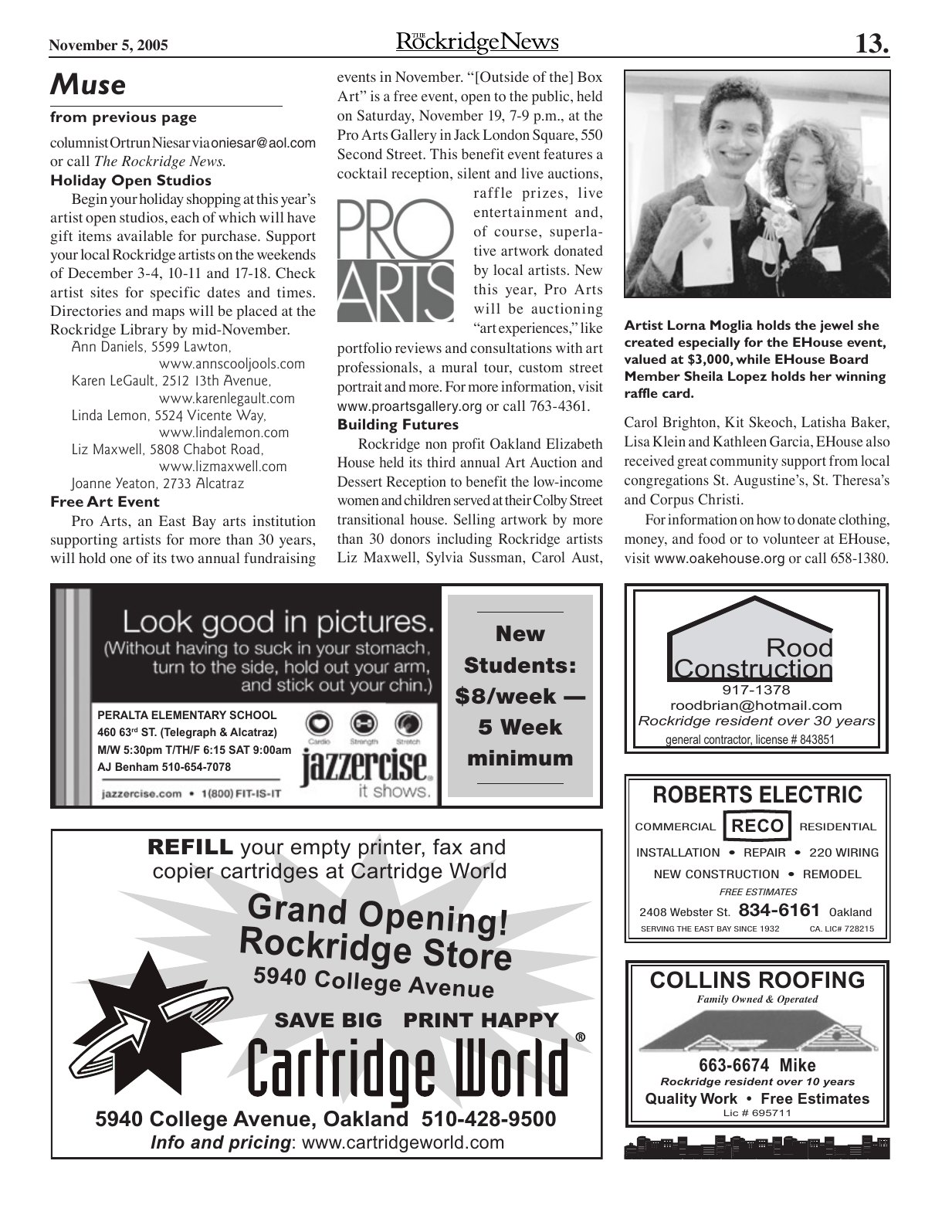 Click to zoom in The Rockridge News, November 2005, page 13