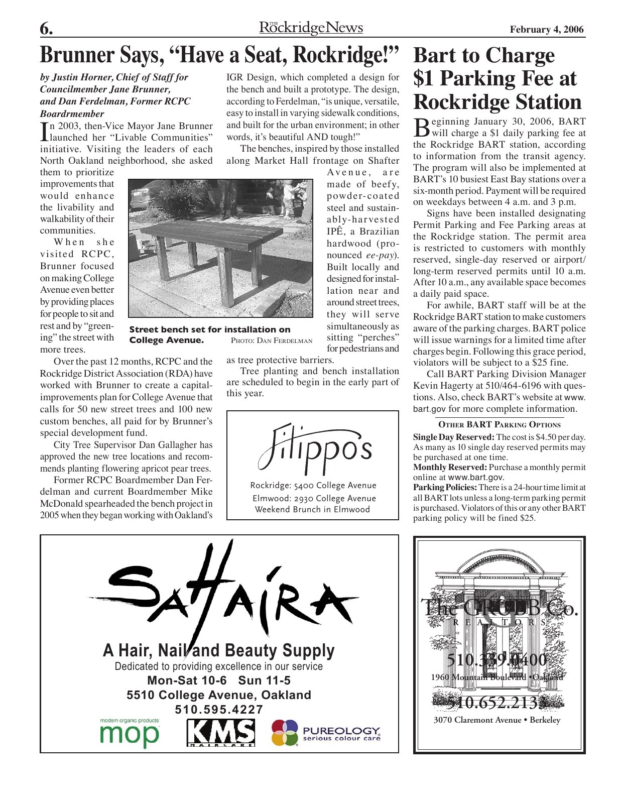 Click to zoom in The Rockridge News, February 2006, page 6