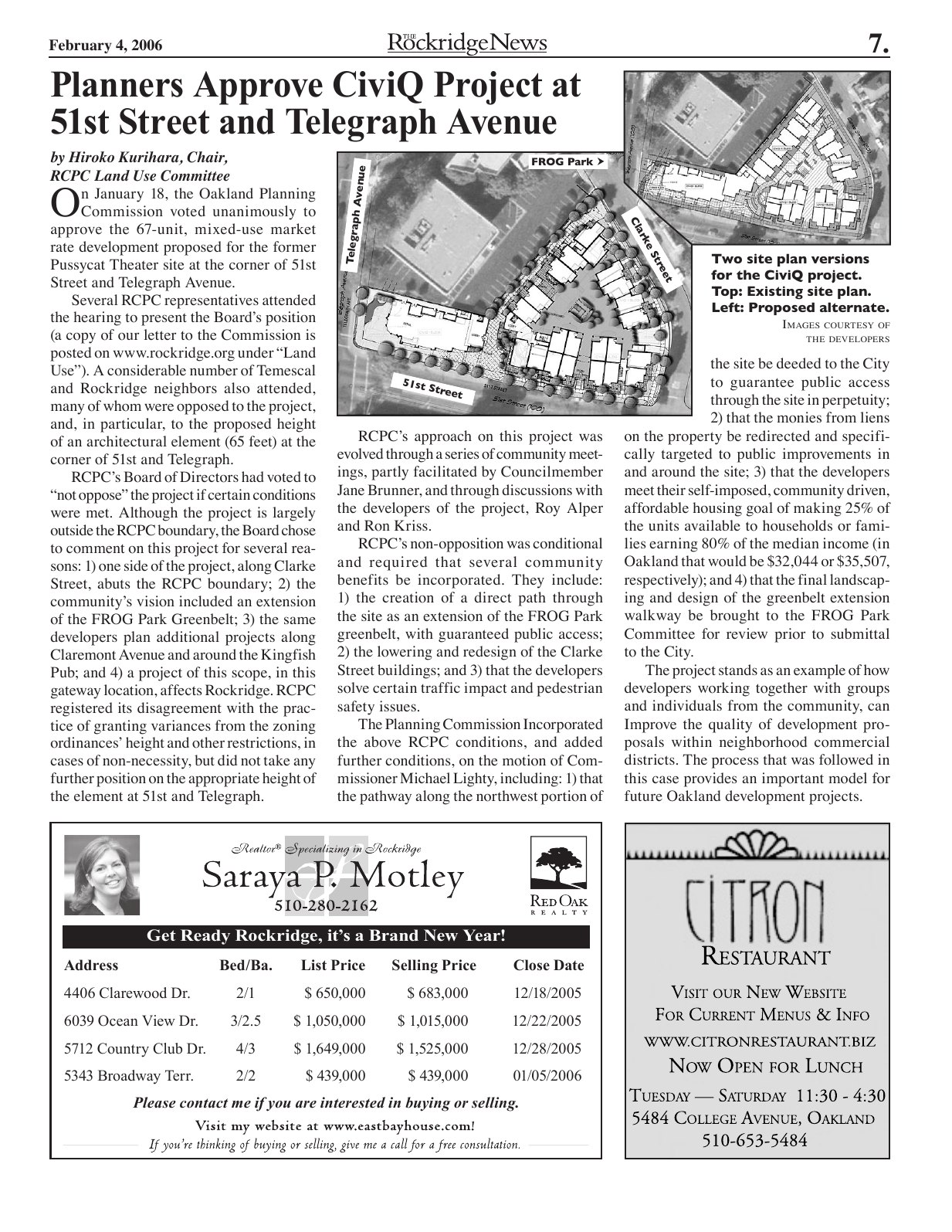 The Rockridge News, February 2006, page 7