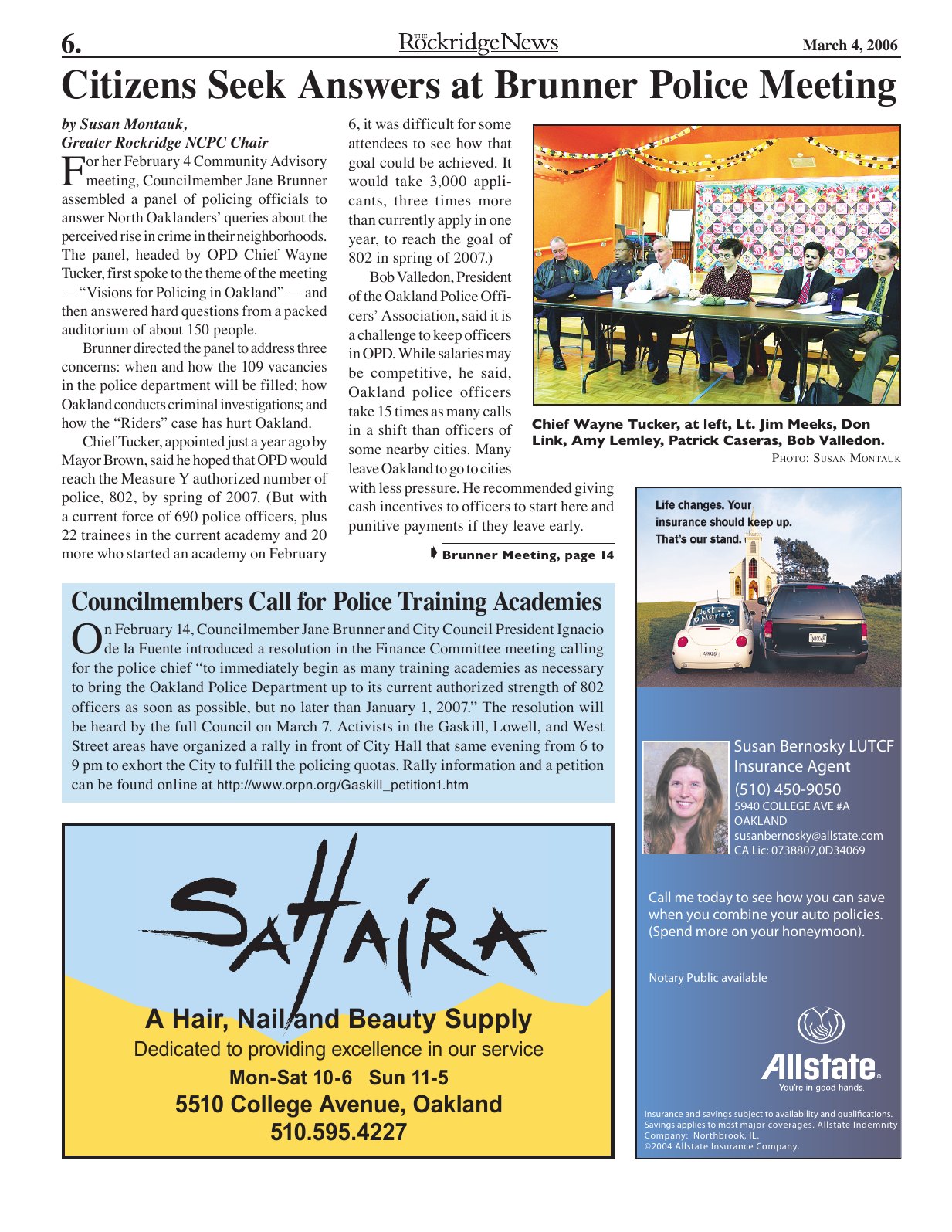 Click to zoom in The Rockridge News, March 2006, page 6