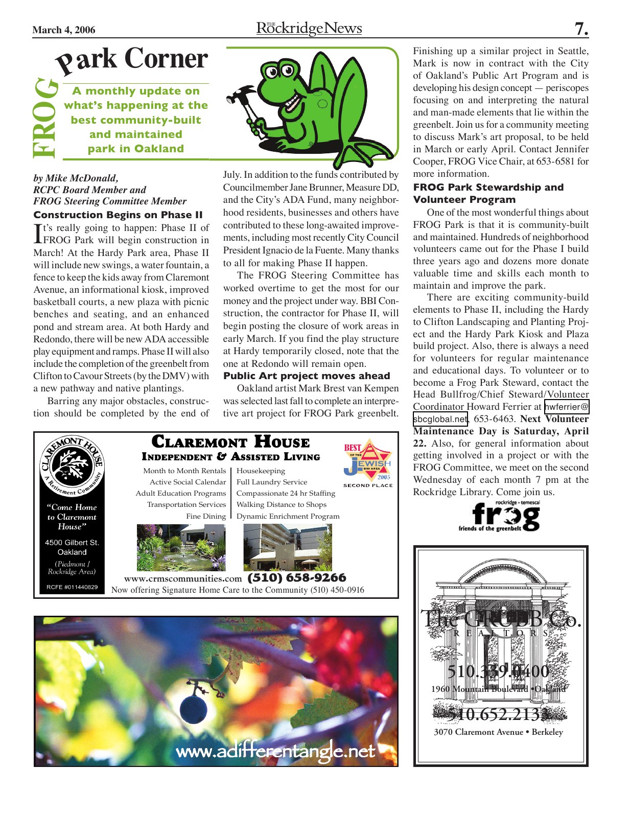 Click to zoom in The Rockridge News, March 2006, page 7