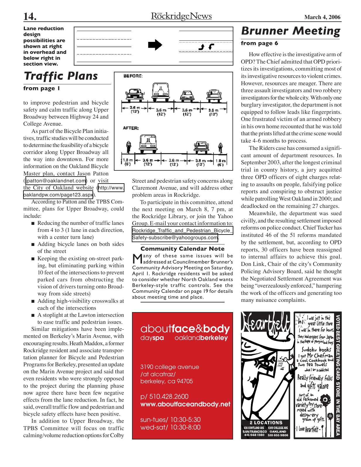 Click to zoom in The Rockridge News, March 2006, page 14