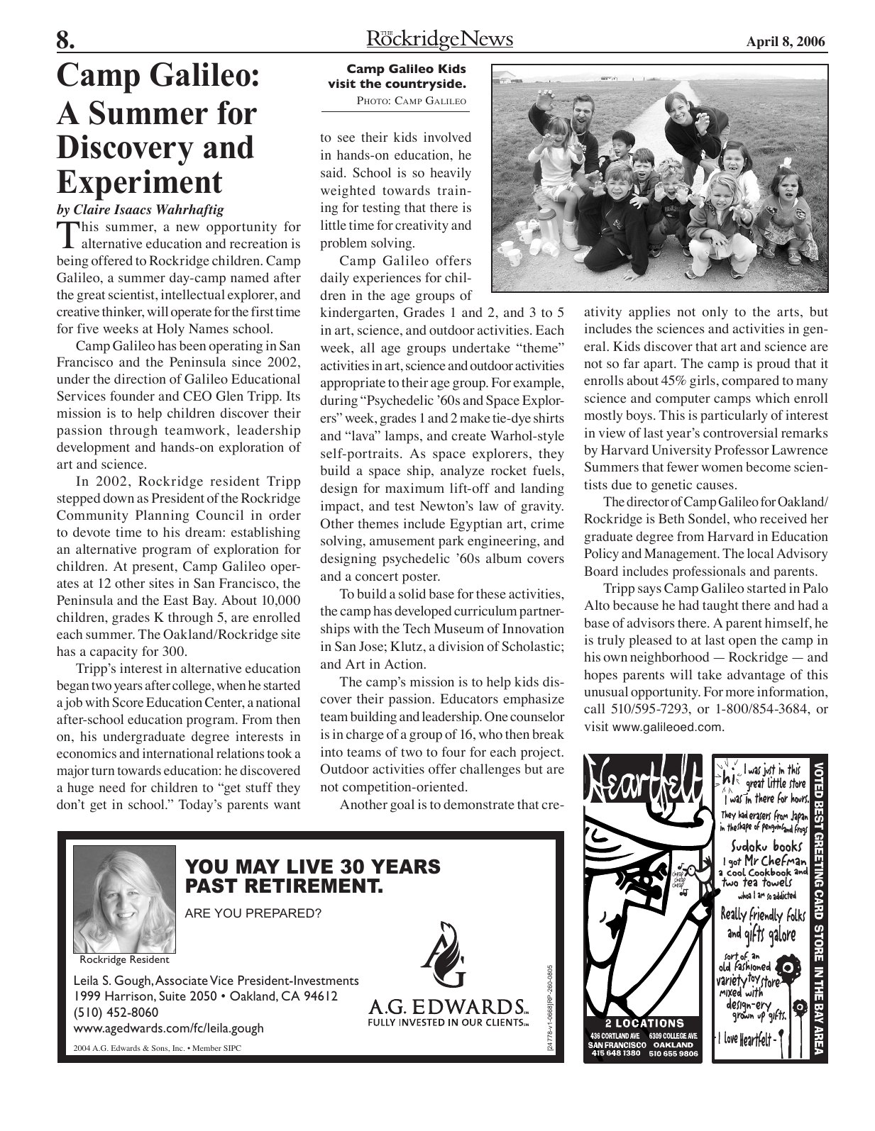 Click to zoom in The Rockridge News, April 2006, page 8