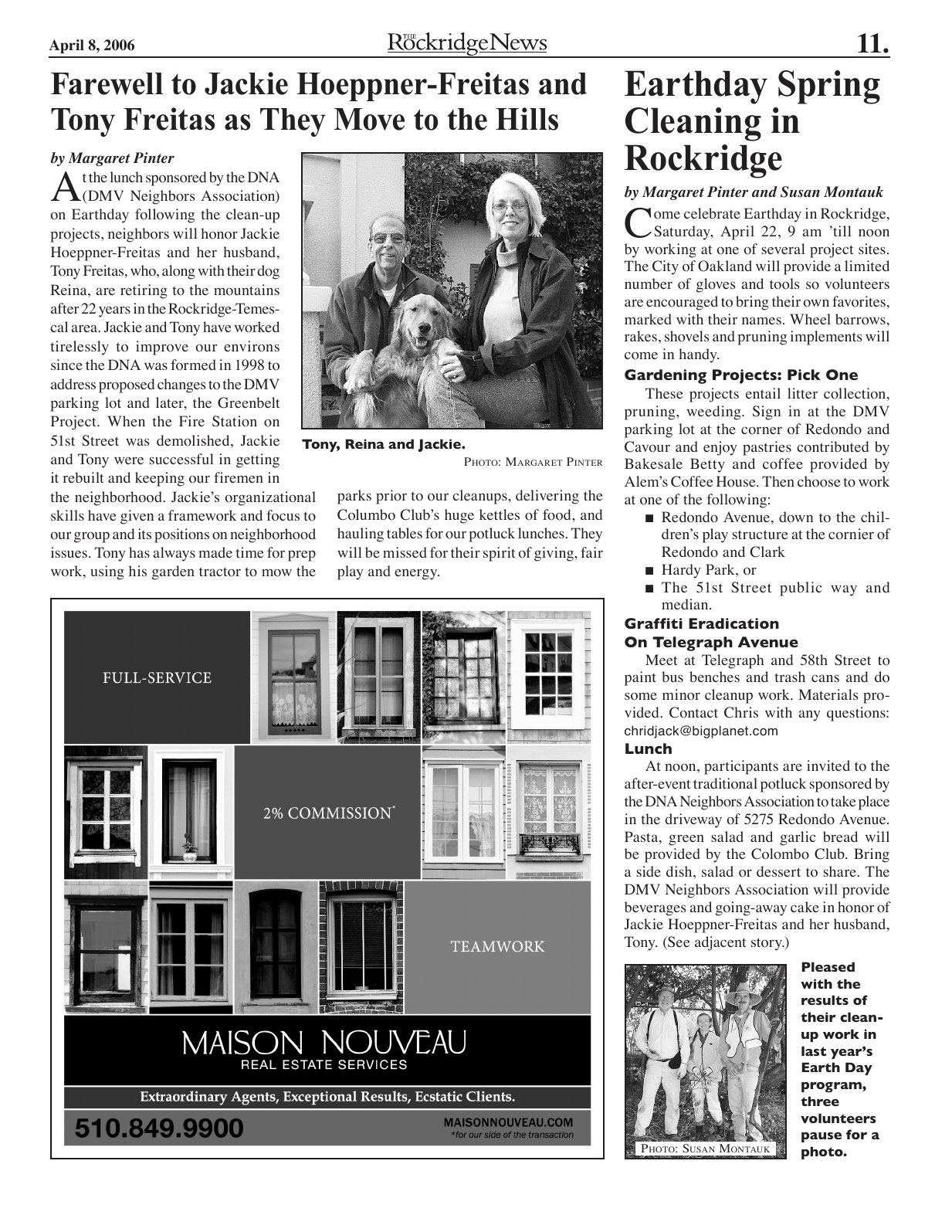 Click to zoom in The Rockridge News, April 2006, page 11