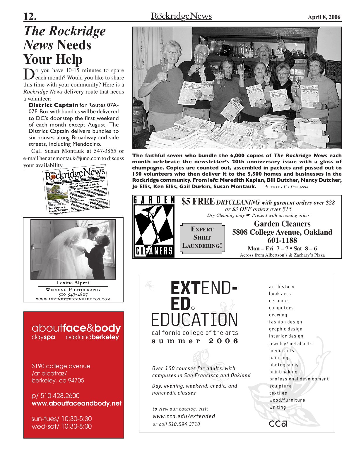 Click to zoom in The Rockridge News, April 2006, page 12