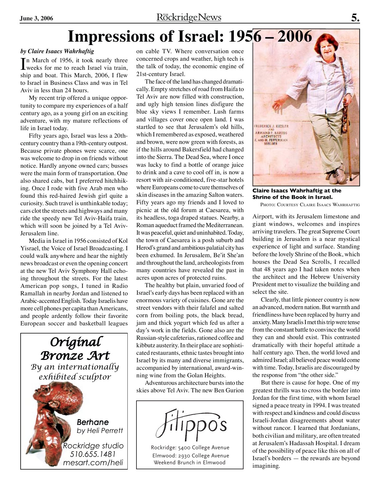 Click to zoom in The Rockridge News, June 2006, page 5