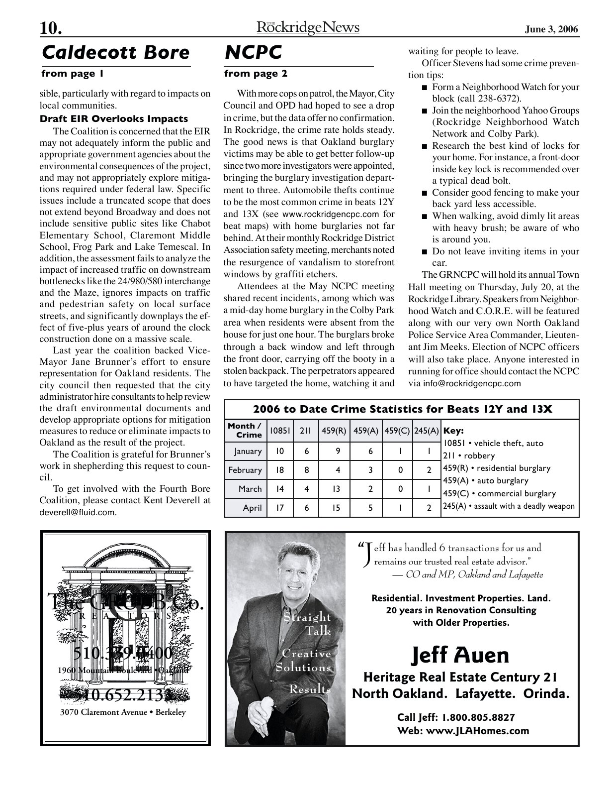 Click to zoom in The Rockridge News, June 2006, page 10