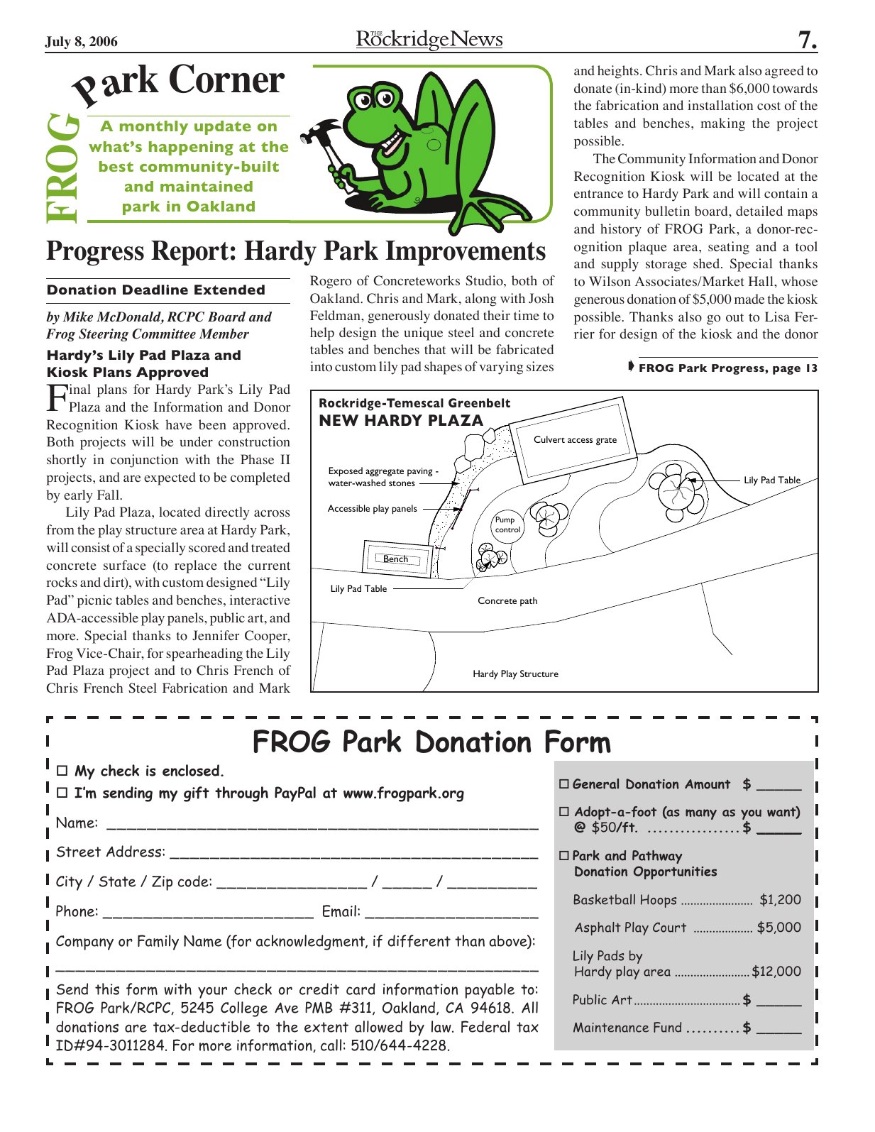 Click to zoom in The Rockridge News, July 2006, page 7