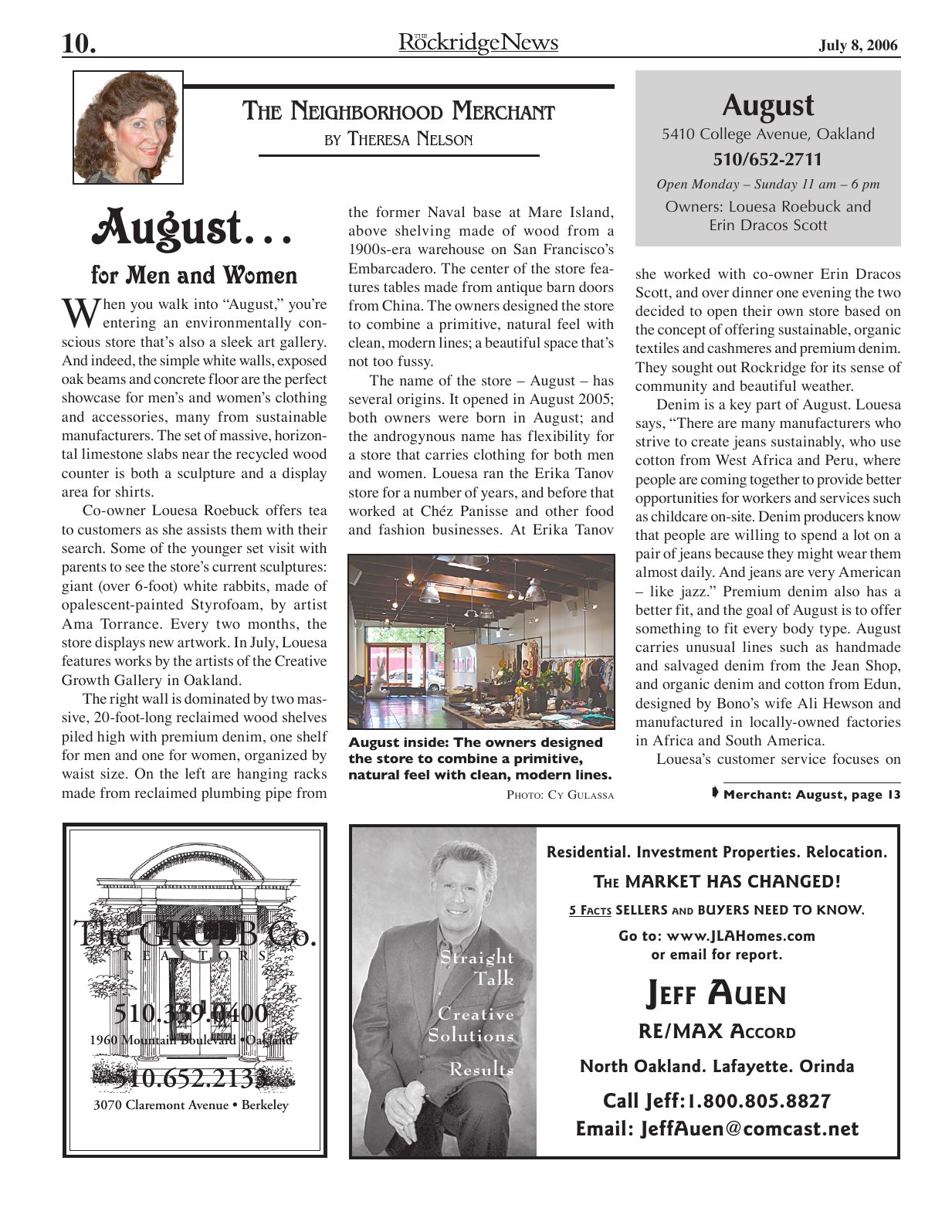 Click to zoom in The Rockridge News, July 2006, page 10