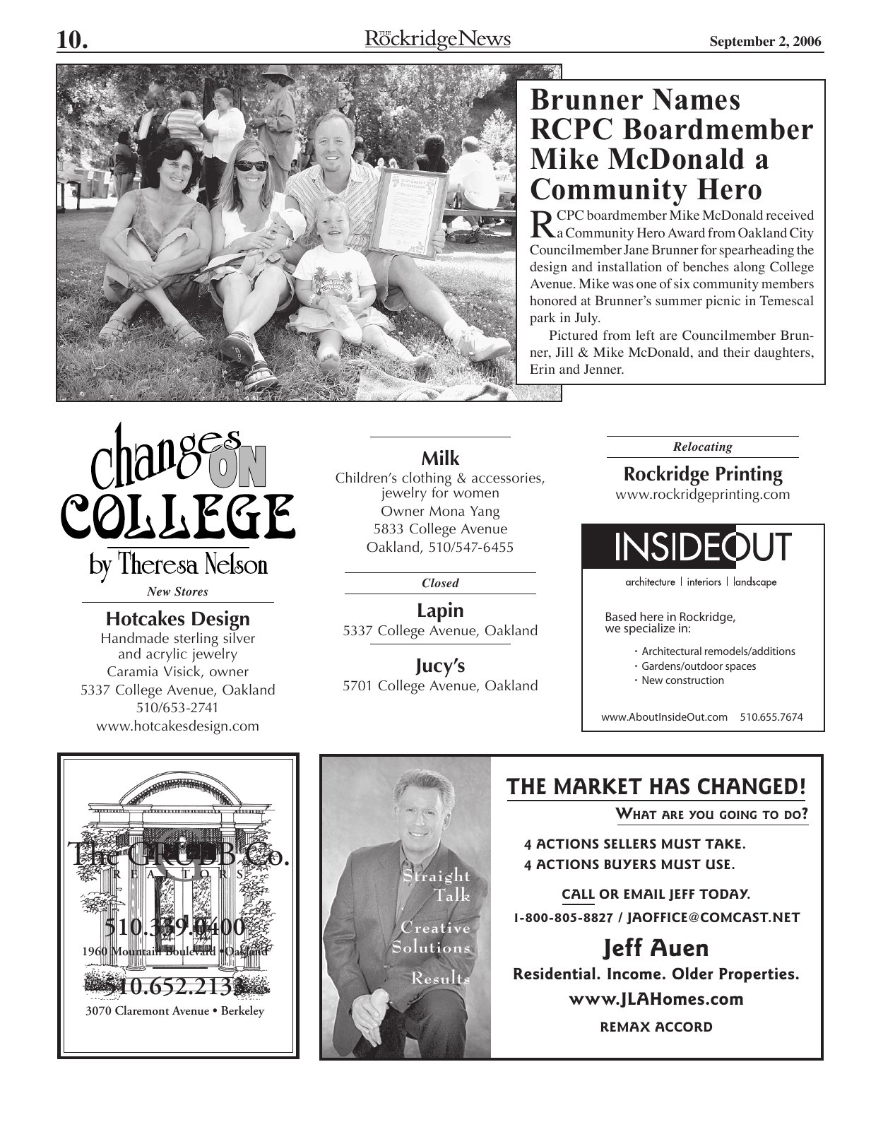 Click to zoom in The Rockridge News, September 2006, page 10