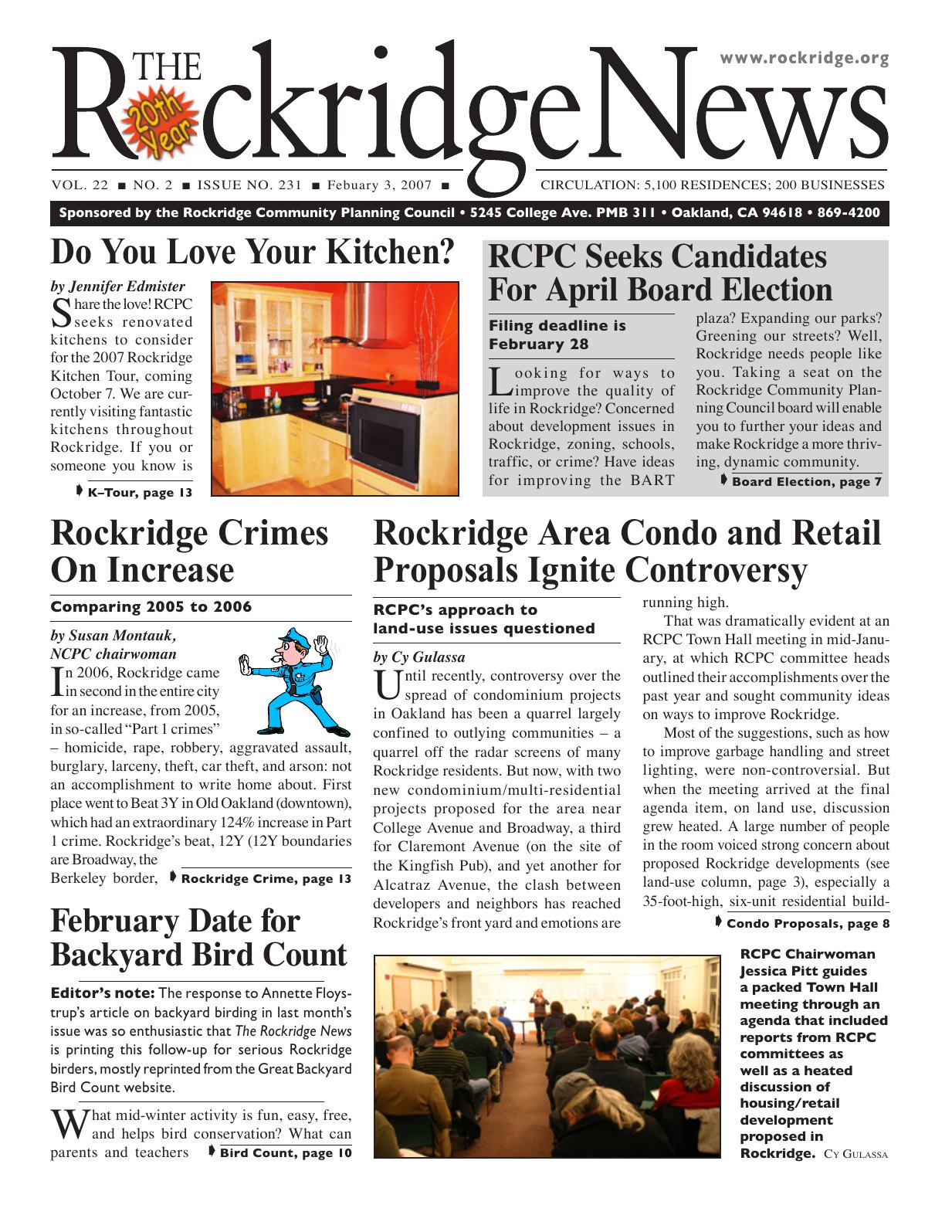 Click to zoom in The Rockridge News, February 2007, page 1